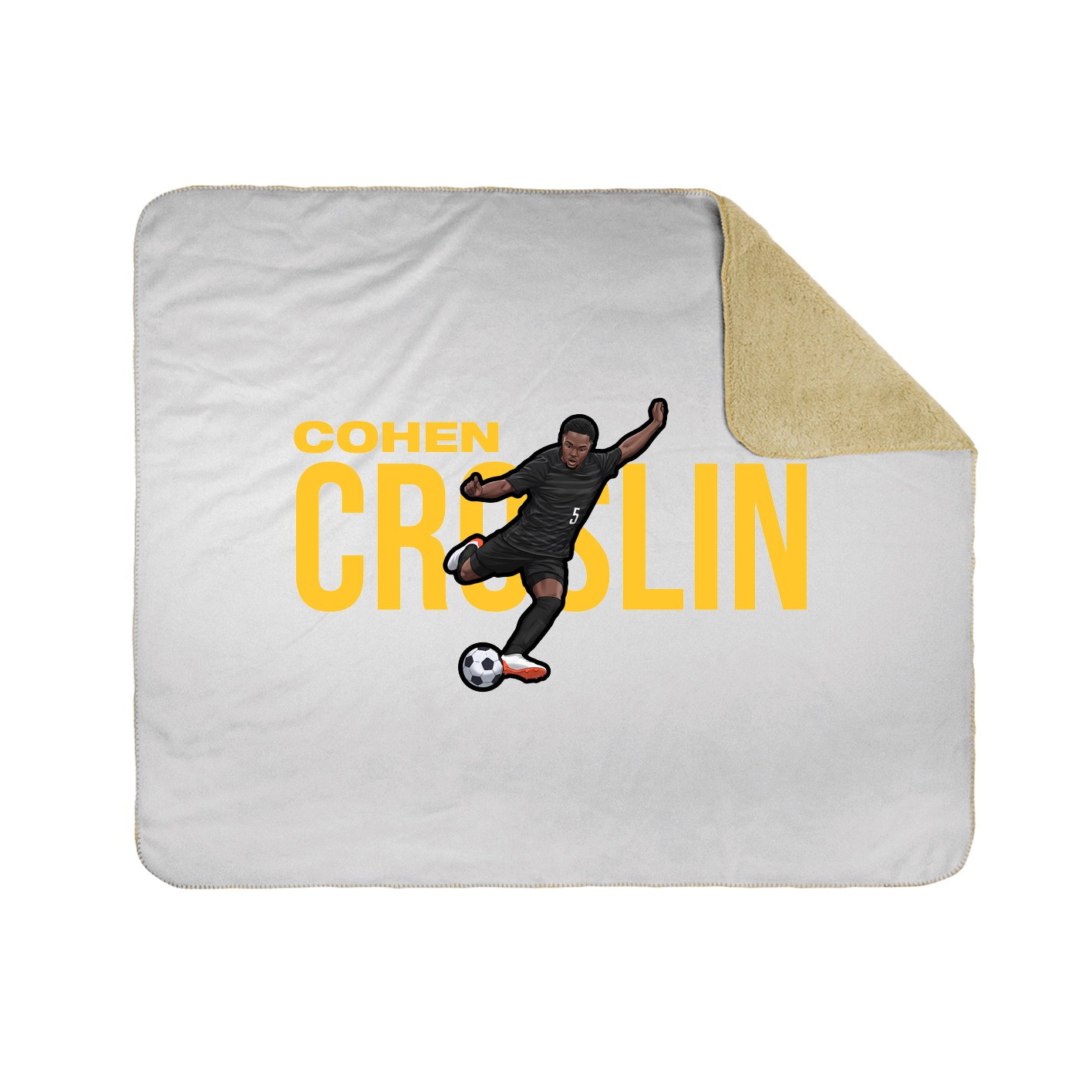 Throw Blanket — Player Name in White