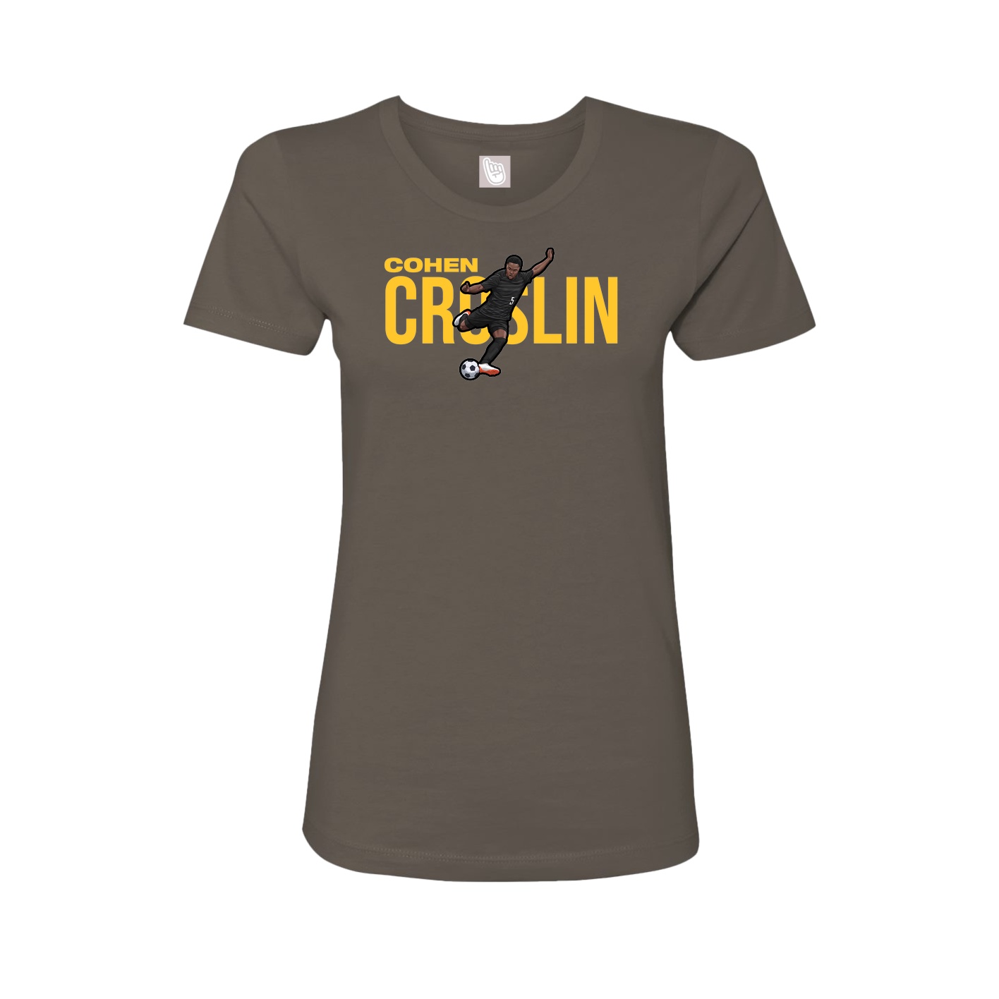 Fitted Women's Tee — Player Name in Grey