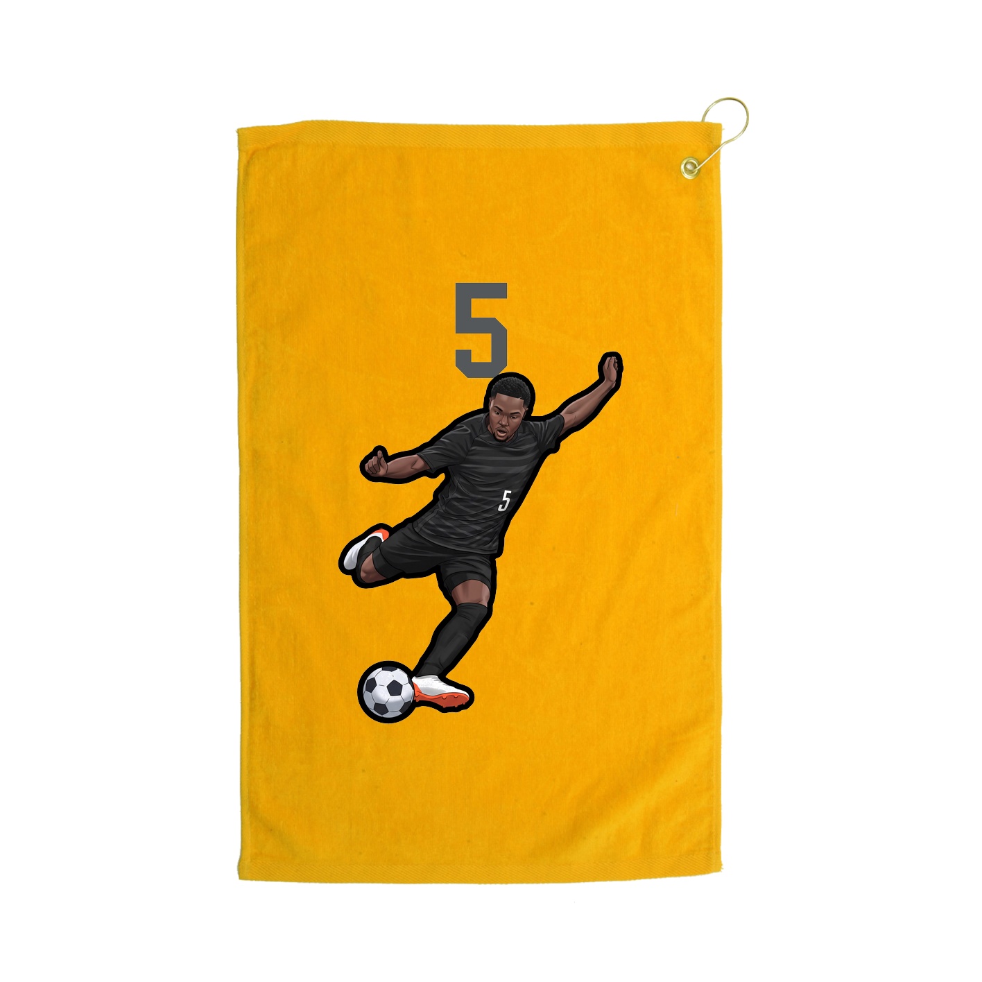 Golf Towel — Number Top in Gold