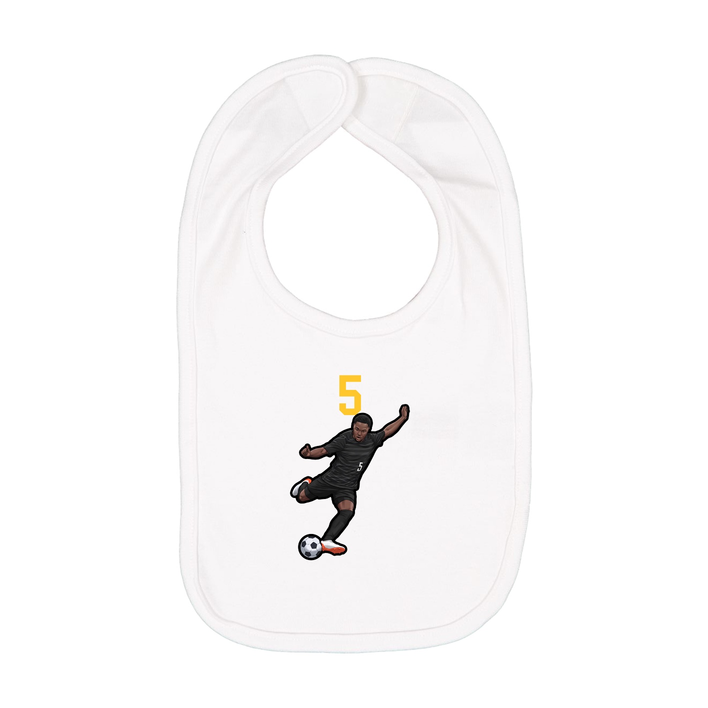 Infant Bib — Number Top in White