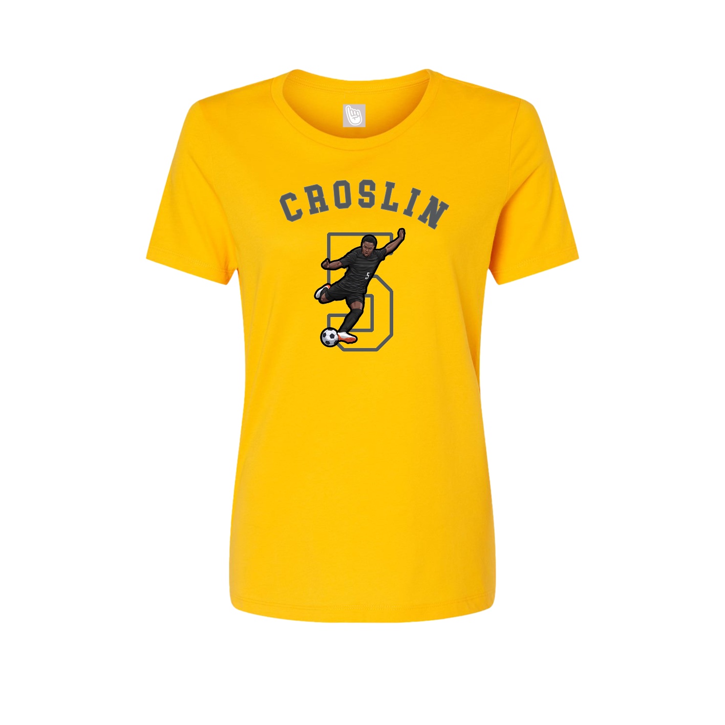 Fitted Women's Tee — Shirsey Arch in Gold