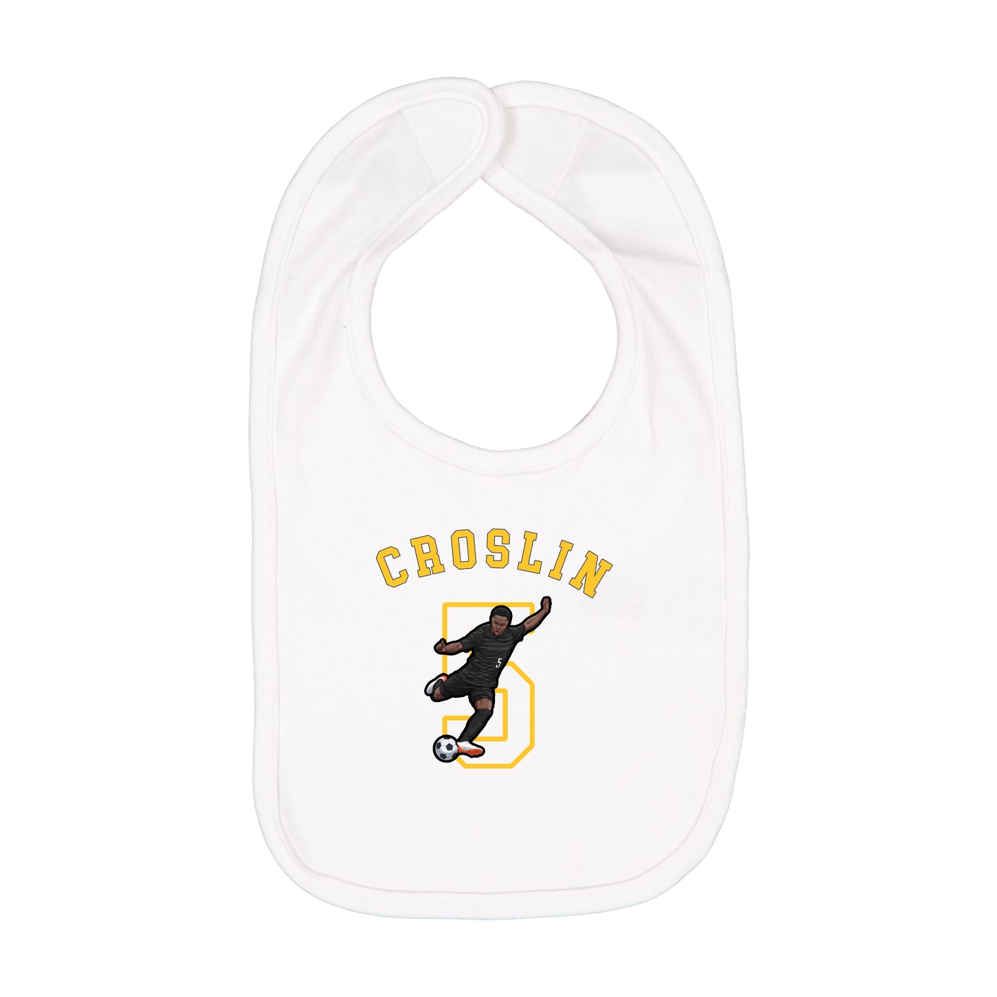 Infant Bib — Shirsey Arch in White