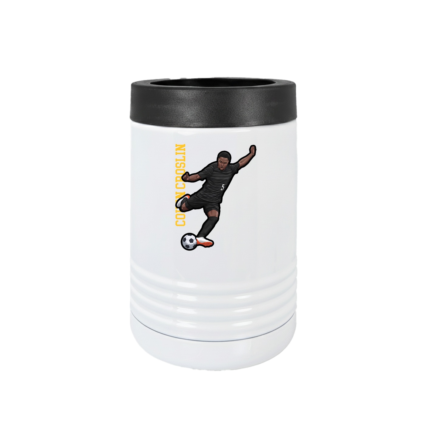 Beverage Holder — Name Vertical in White