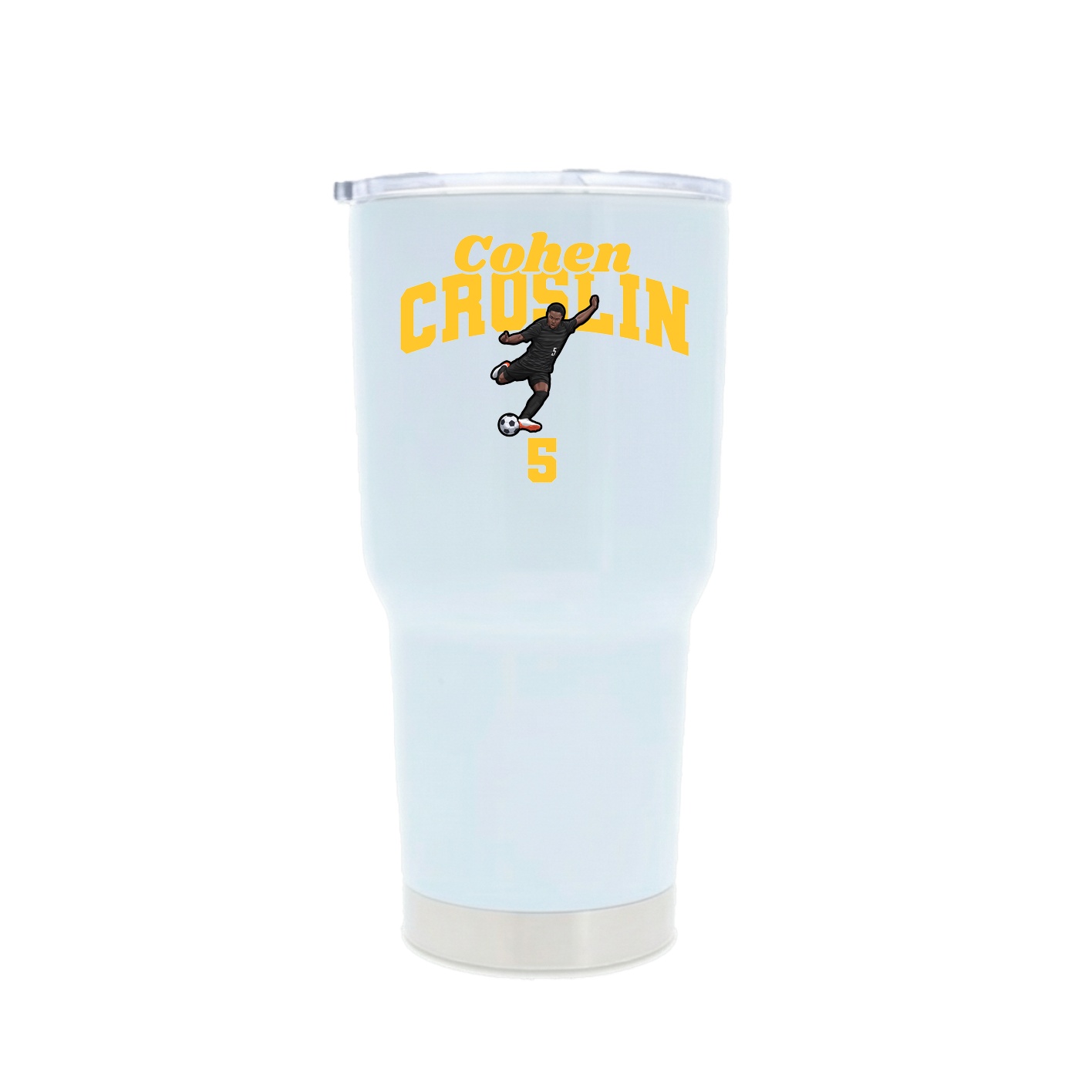 30oz Stainless Steel Tumbler — Signature Arch in White