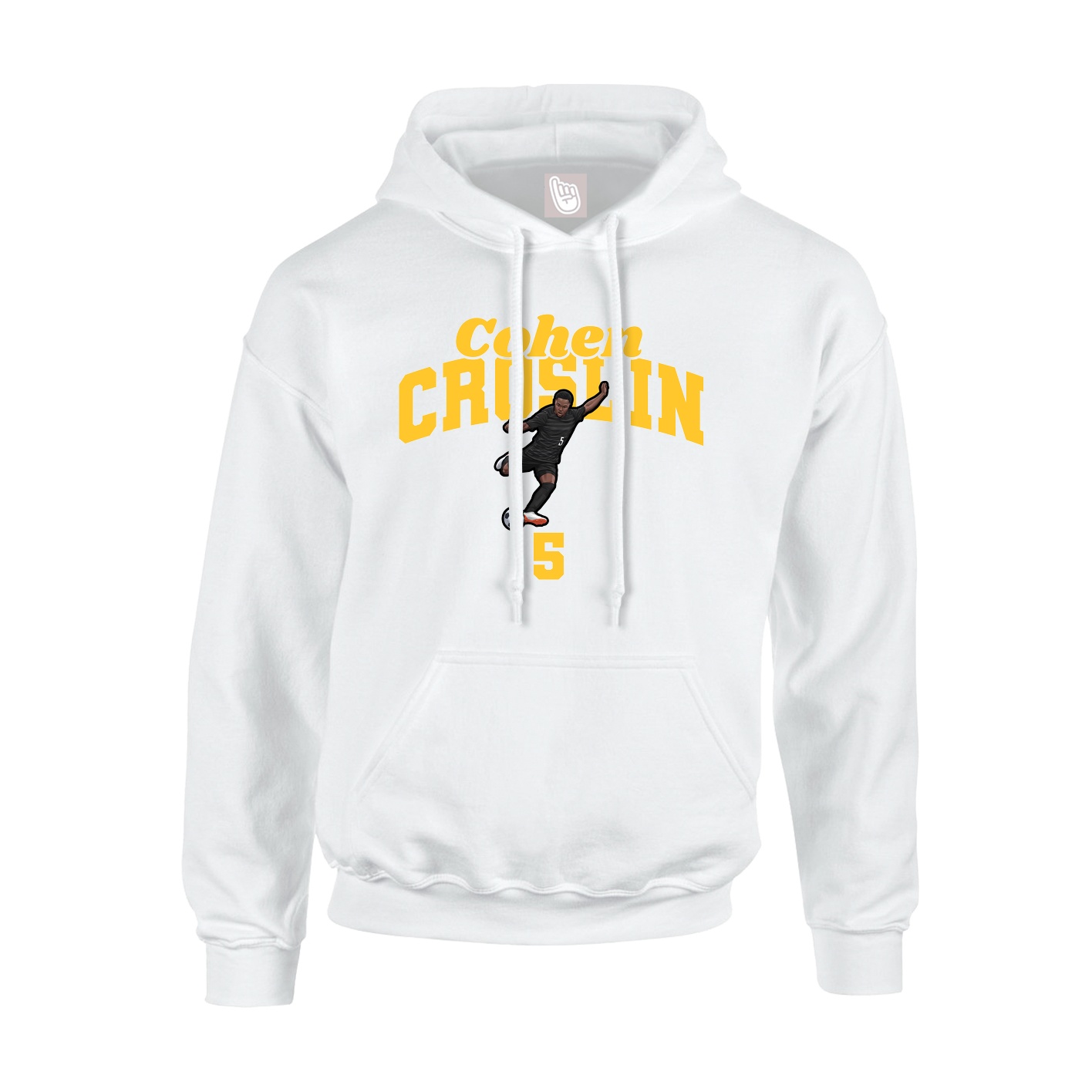 Youth Hoodie — Signature Arch in White
