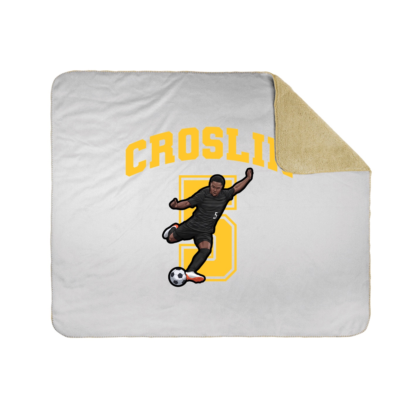 Throw Blanket — Number in White