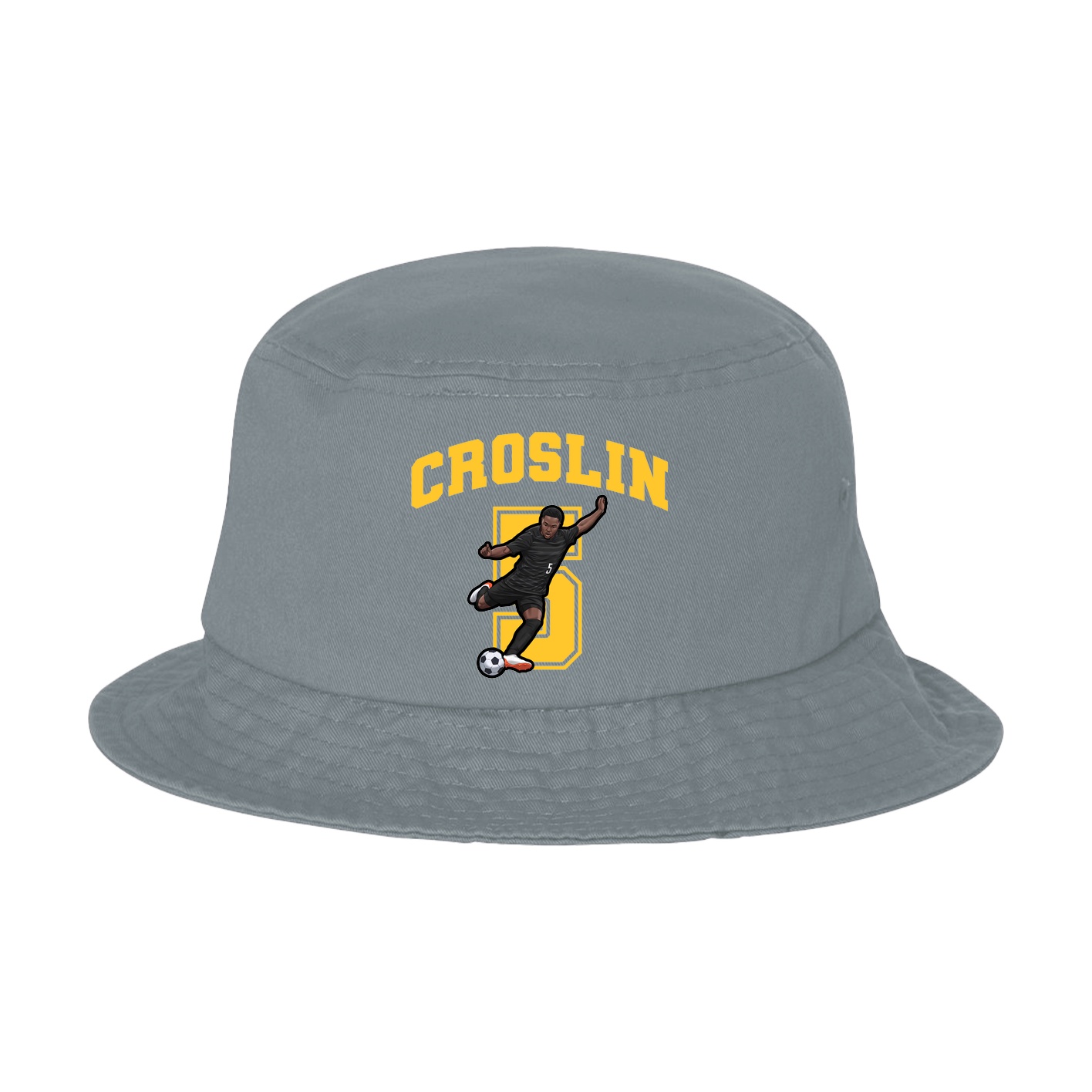 Bucket Cap — Number in Grey