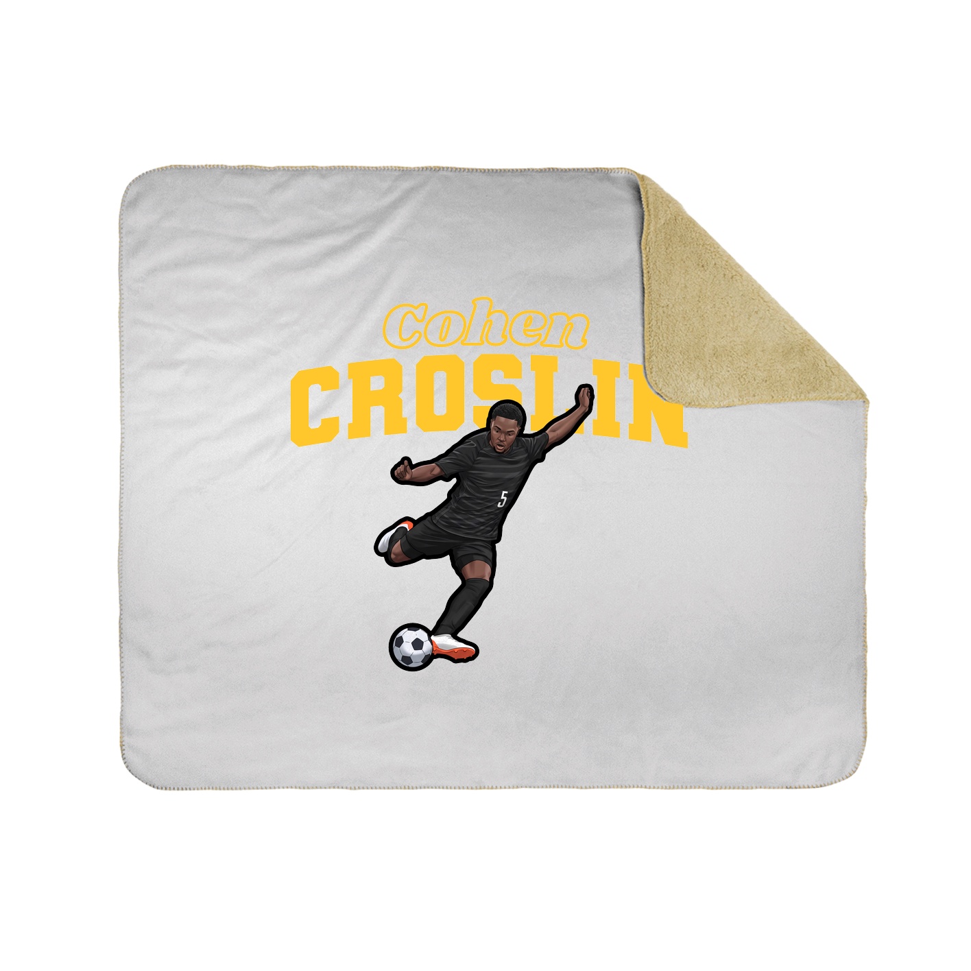 Throw Blanket — Name Arch in White
