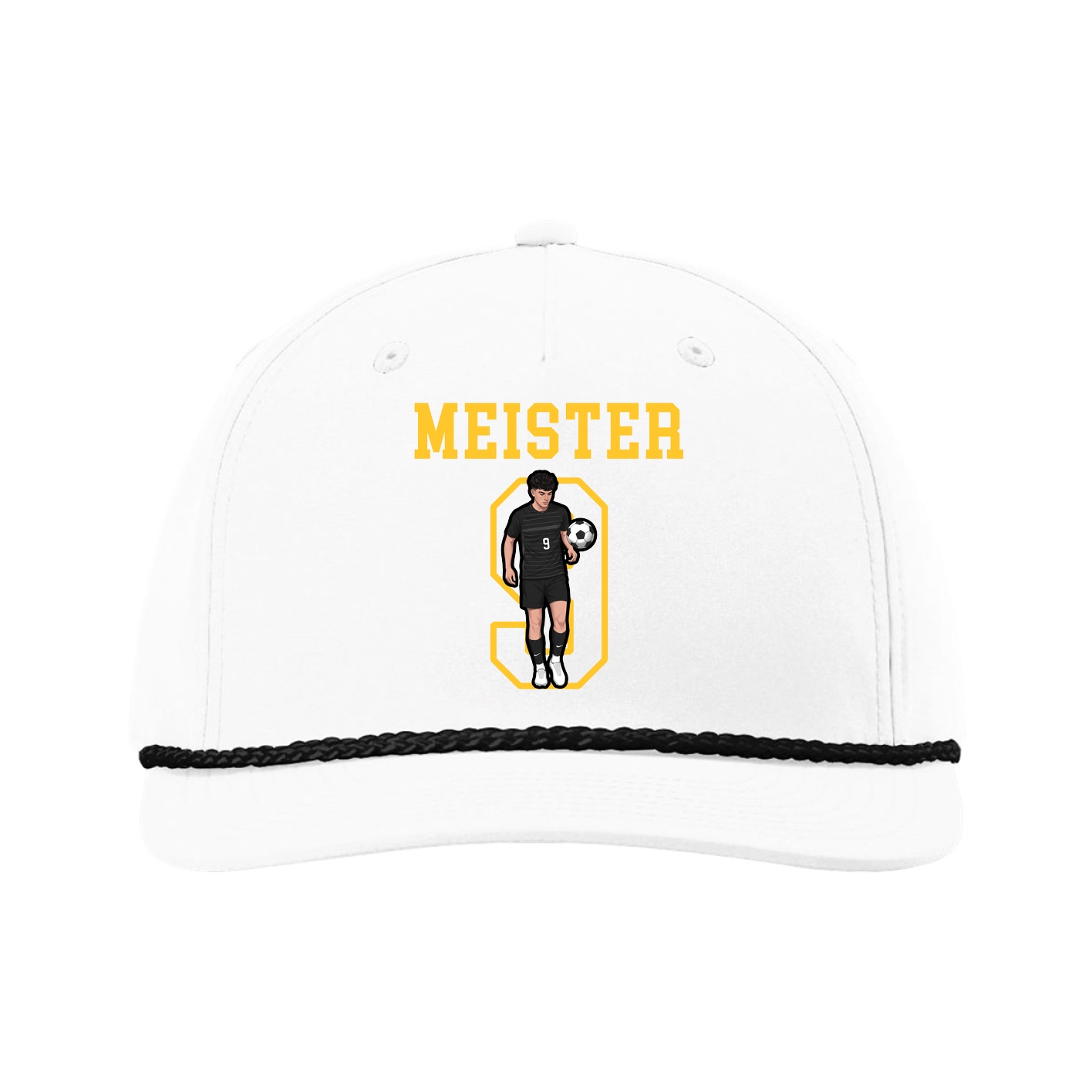 Five-Panel Classic Rope Cap — Shirsey in White