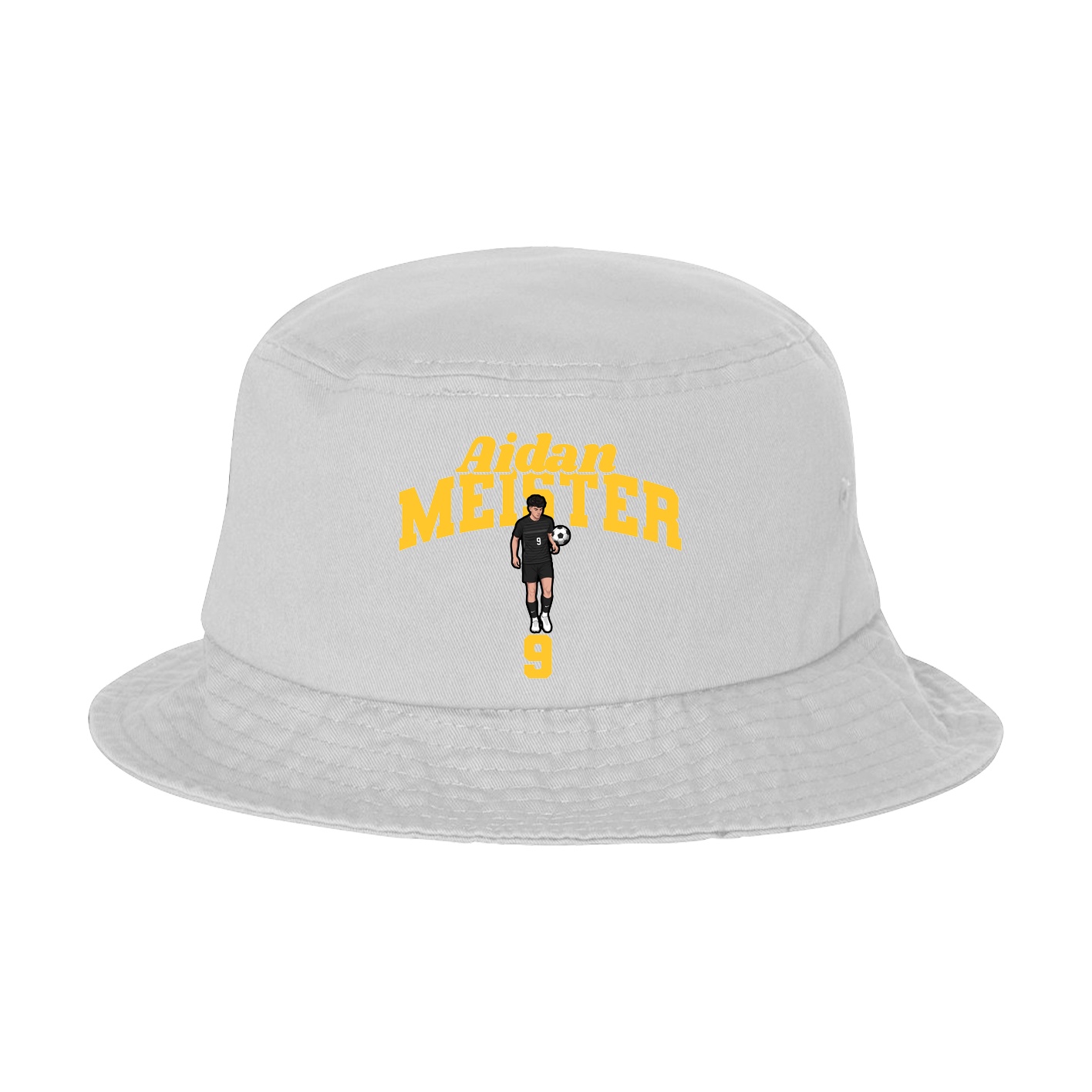 Bucket Cap — Signature Arch in White