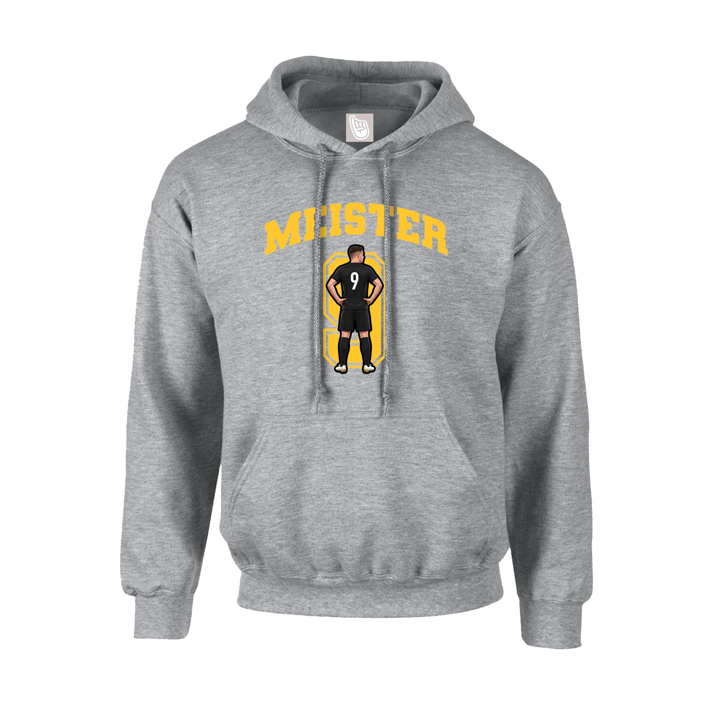 Youth Hoodie — Number in Grey