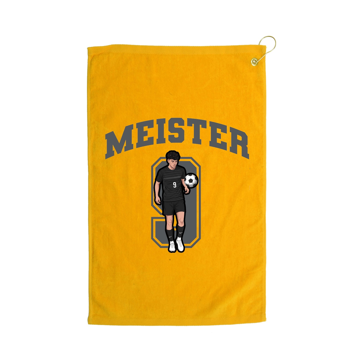 Golf Towel — Number in Gold