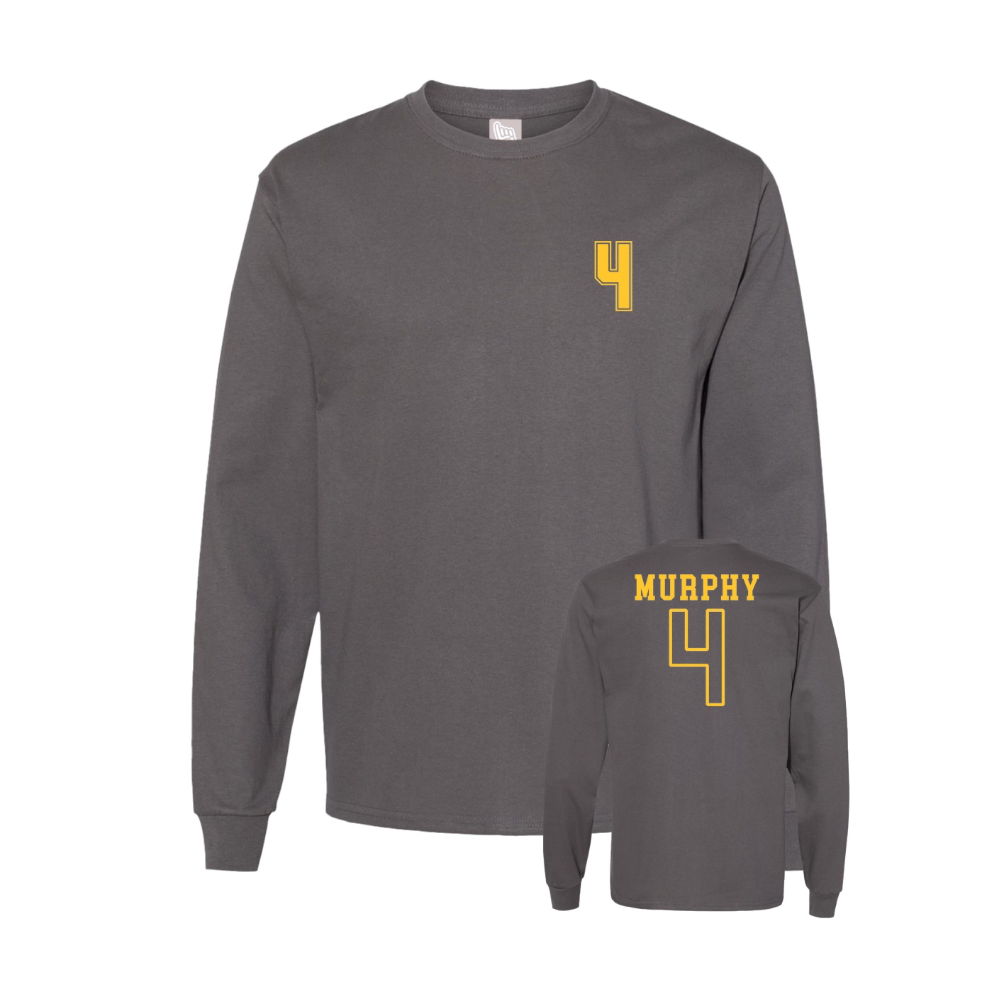 Long Sleeve Tee — Chest Back in Grey