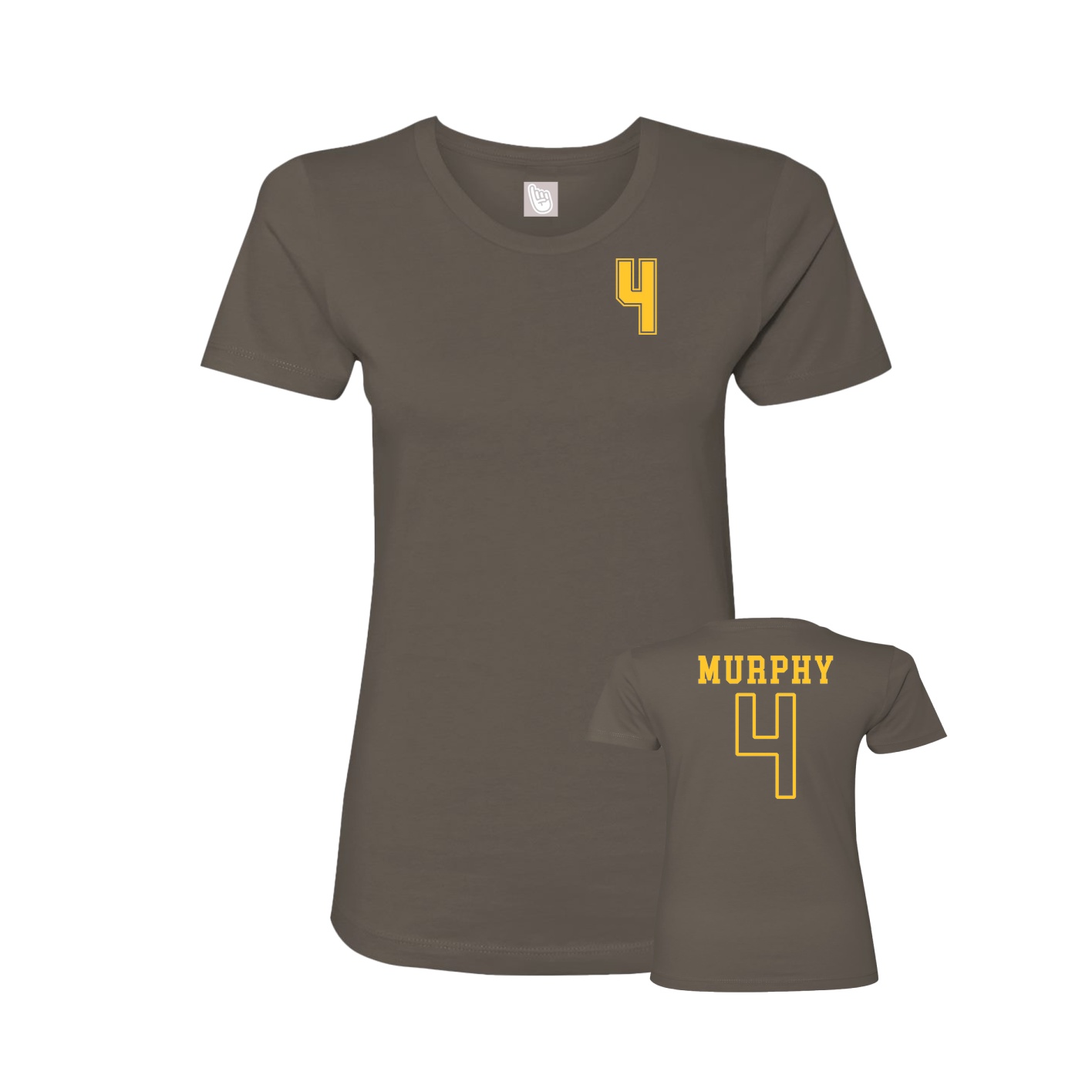 Womens Tee — Chest Back in Grey