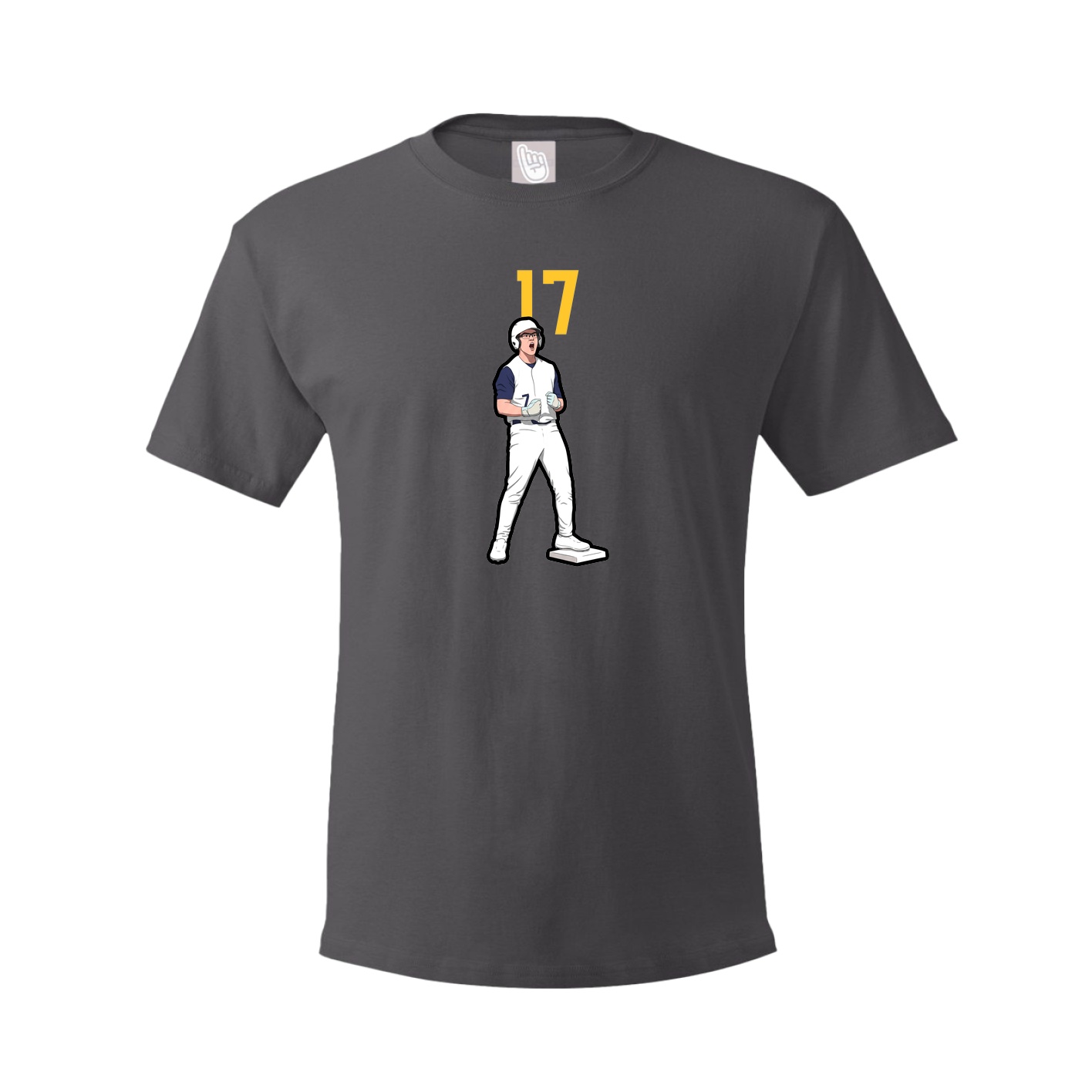 Youth Tee — Number Top in Grey