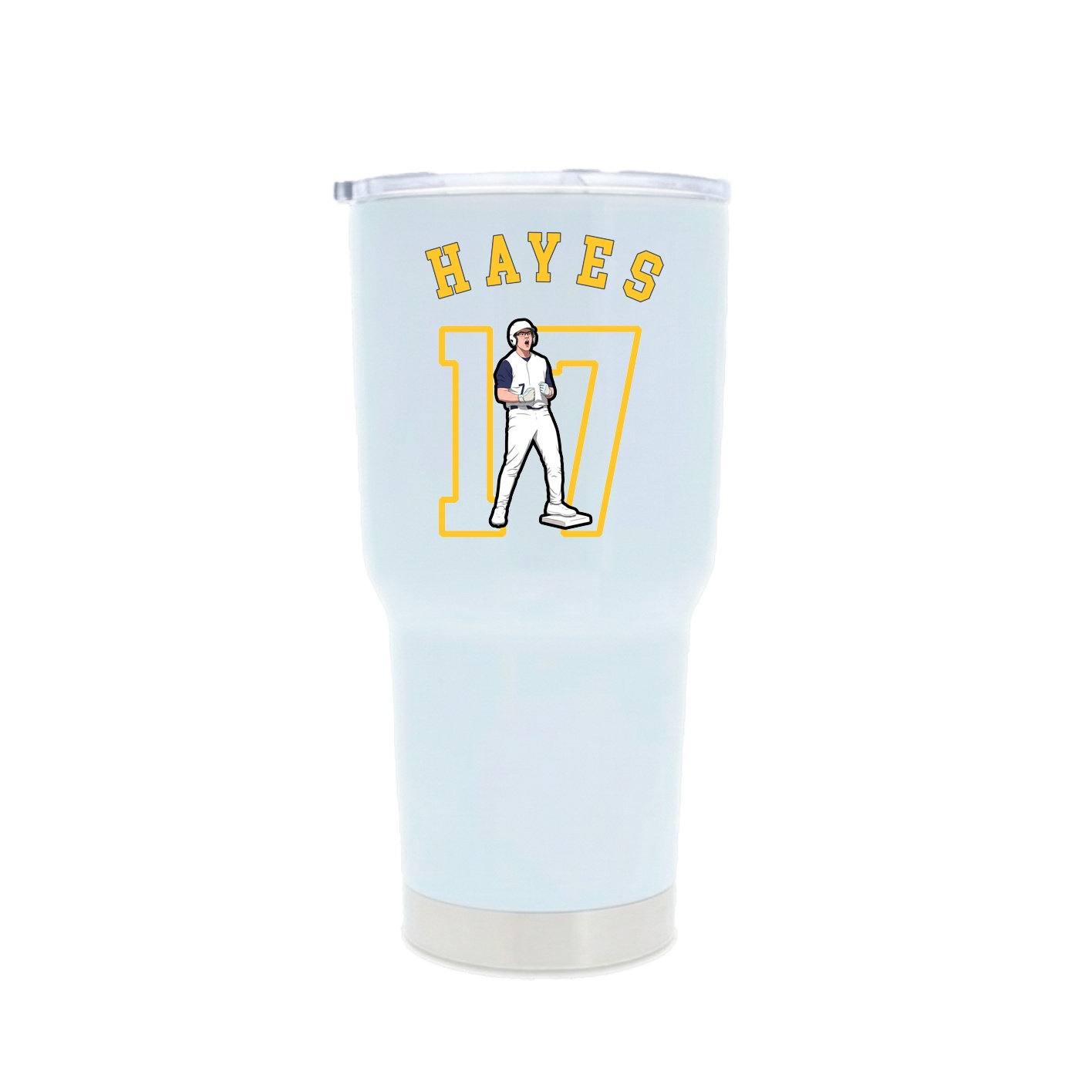 30oz Stainless Steel Tumbler — Shirsey Arch in White