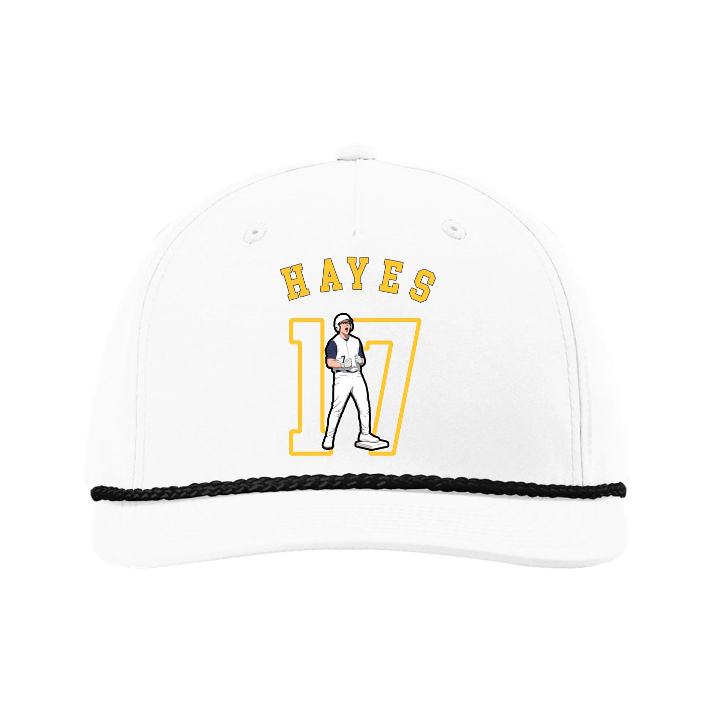 Five-Panel Classic Rope Cap — Shirsey Arch in White