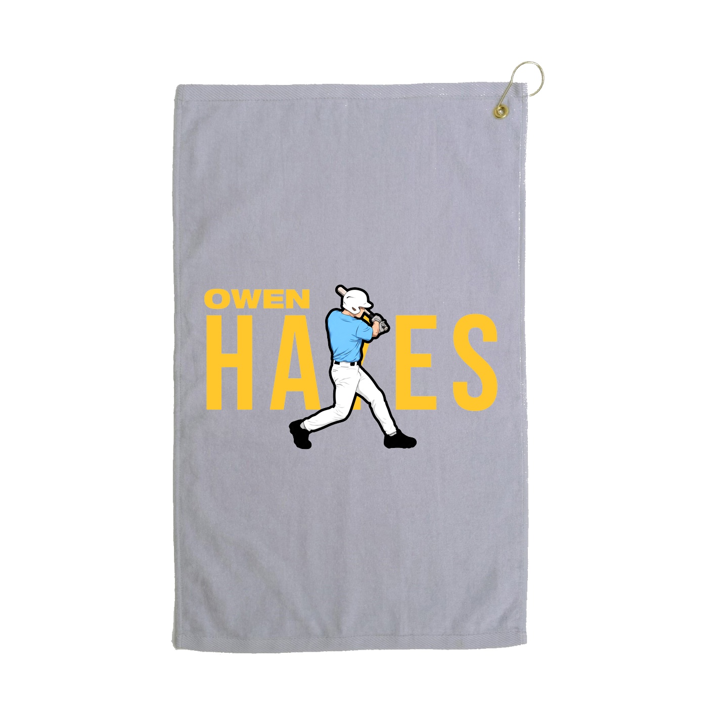 Golf Towel — Player Name in Grey