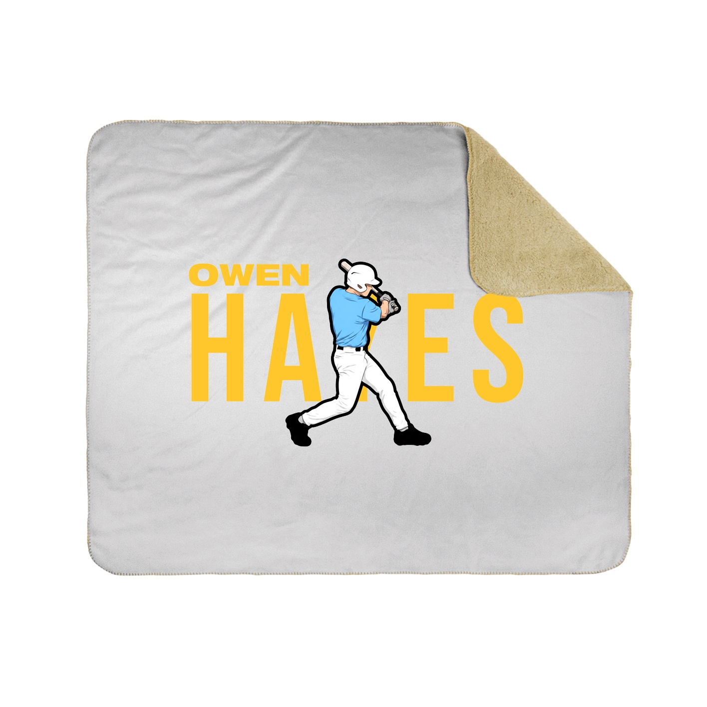 Throw Blanket — Player Name in White