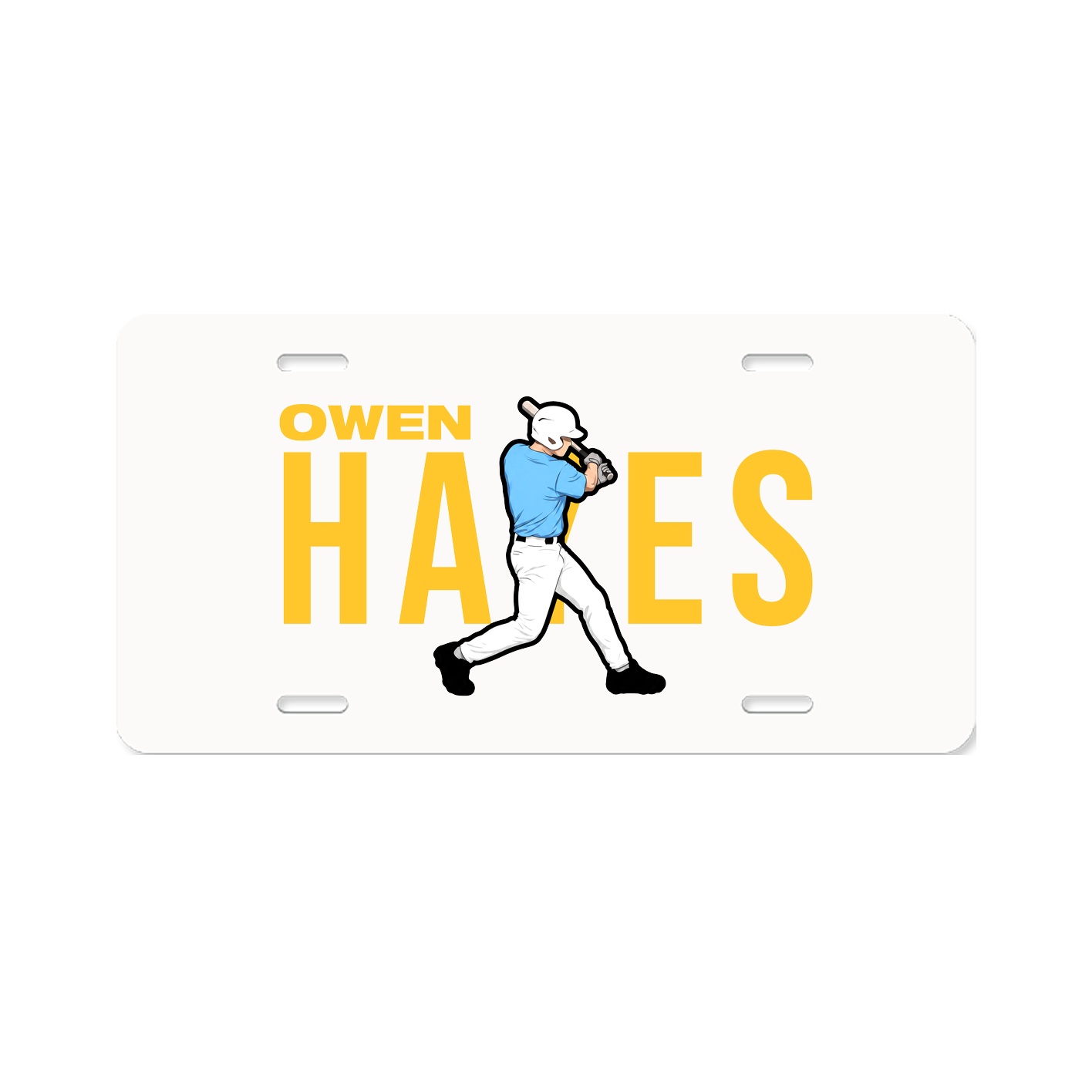 License Plate — Player Name in Classic