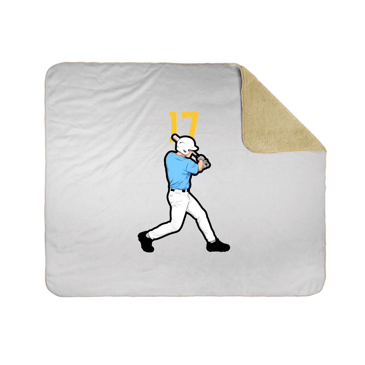 Throw Blanket — Number Top in White