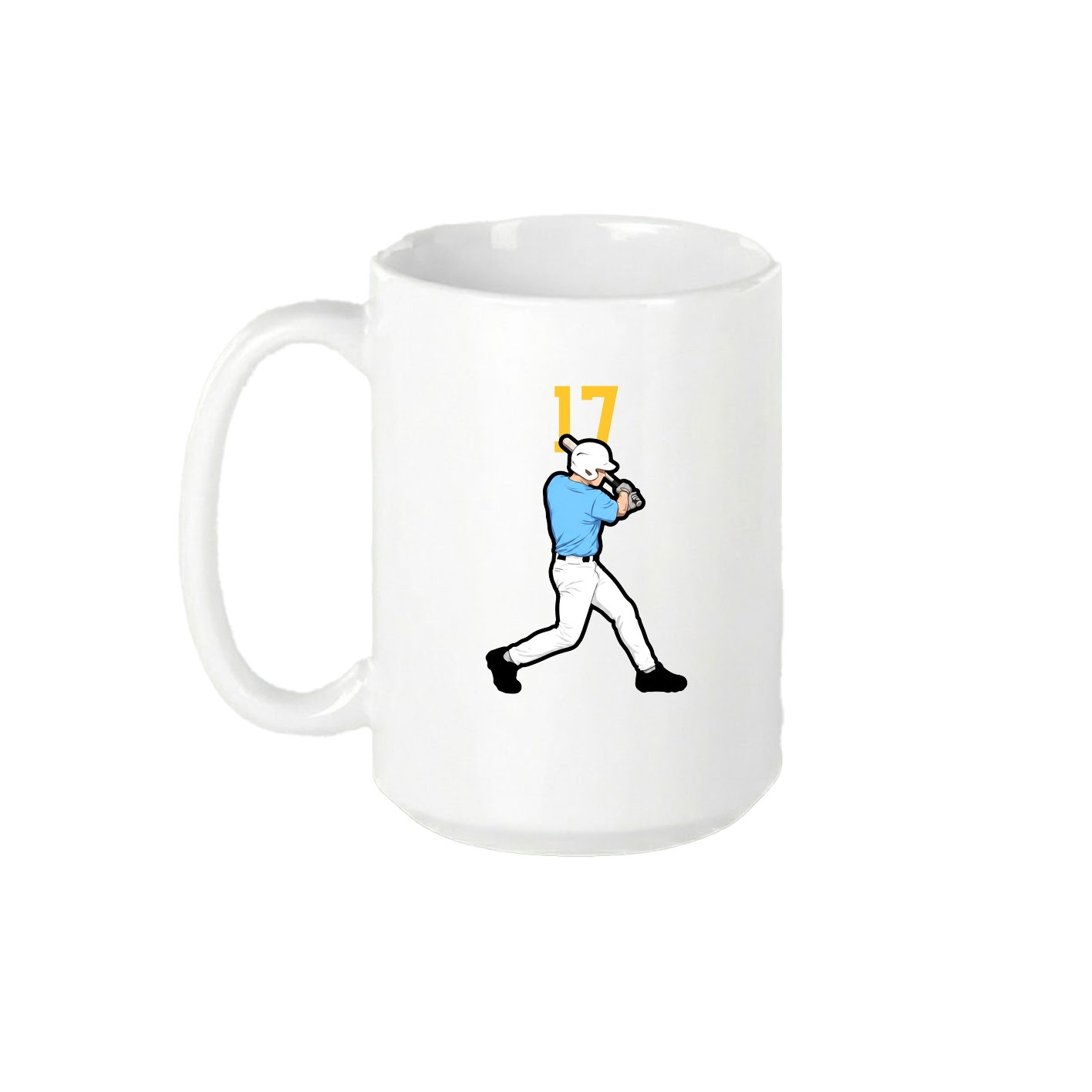 15oz Coffee Mug — Number Top in White