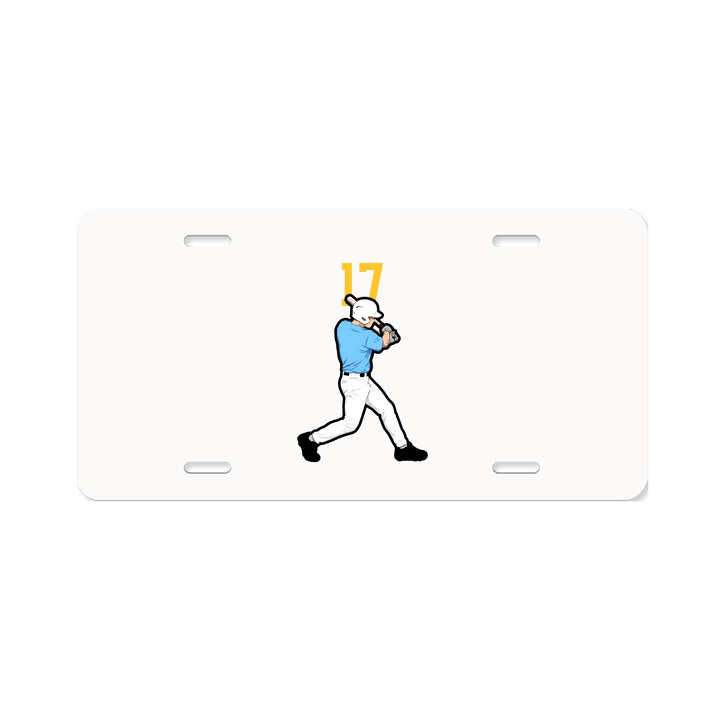 License Plate — Number Top in Classic