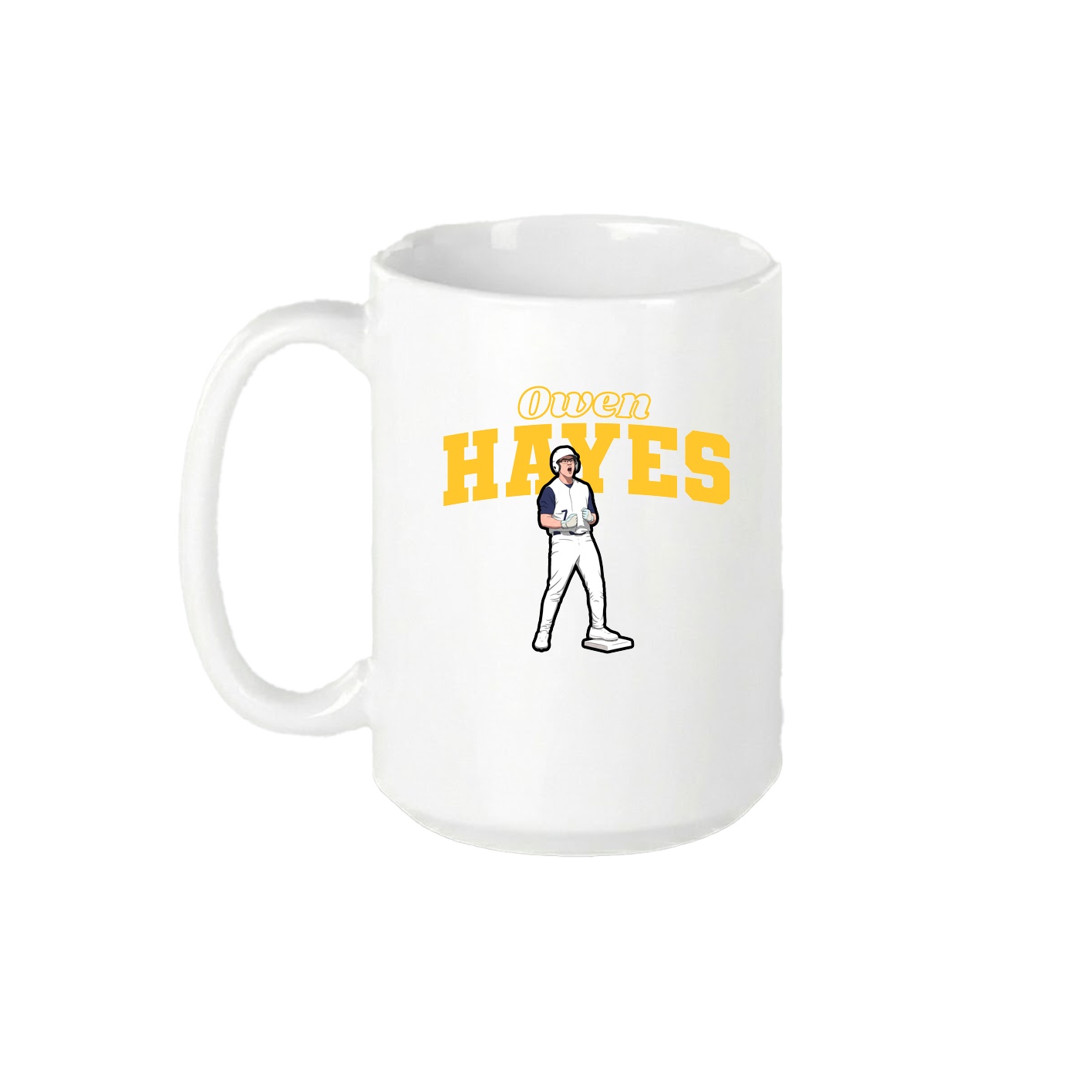 15oz Coffee Mug — Name Arch in White