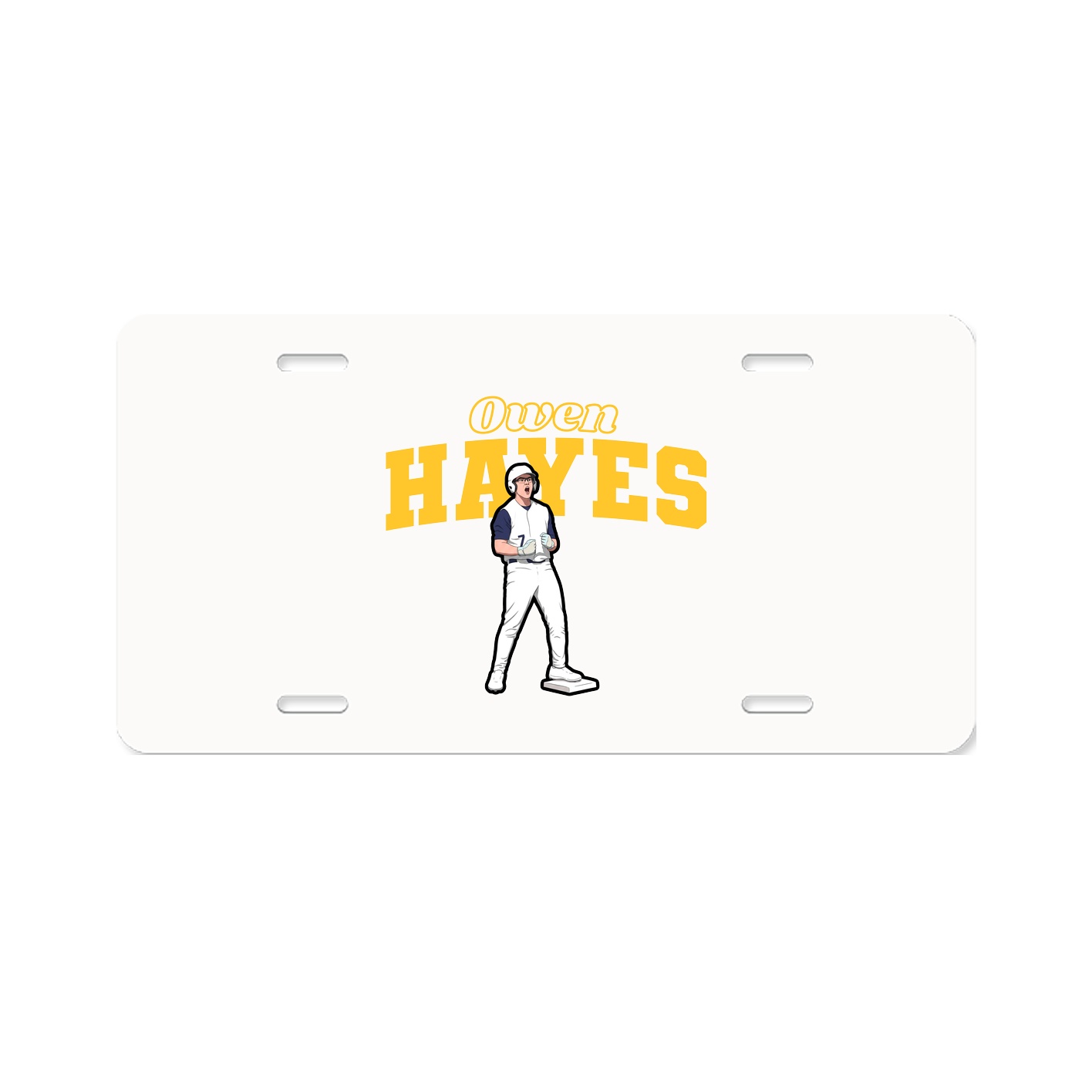 License Plate — Name Arch in Classic