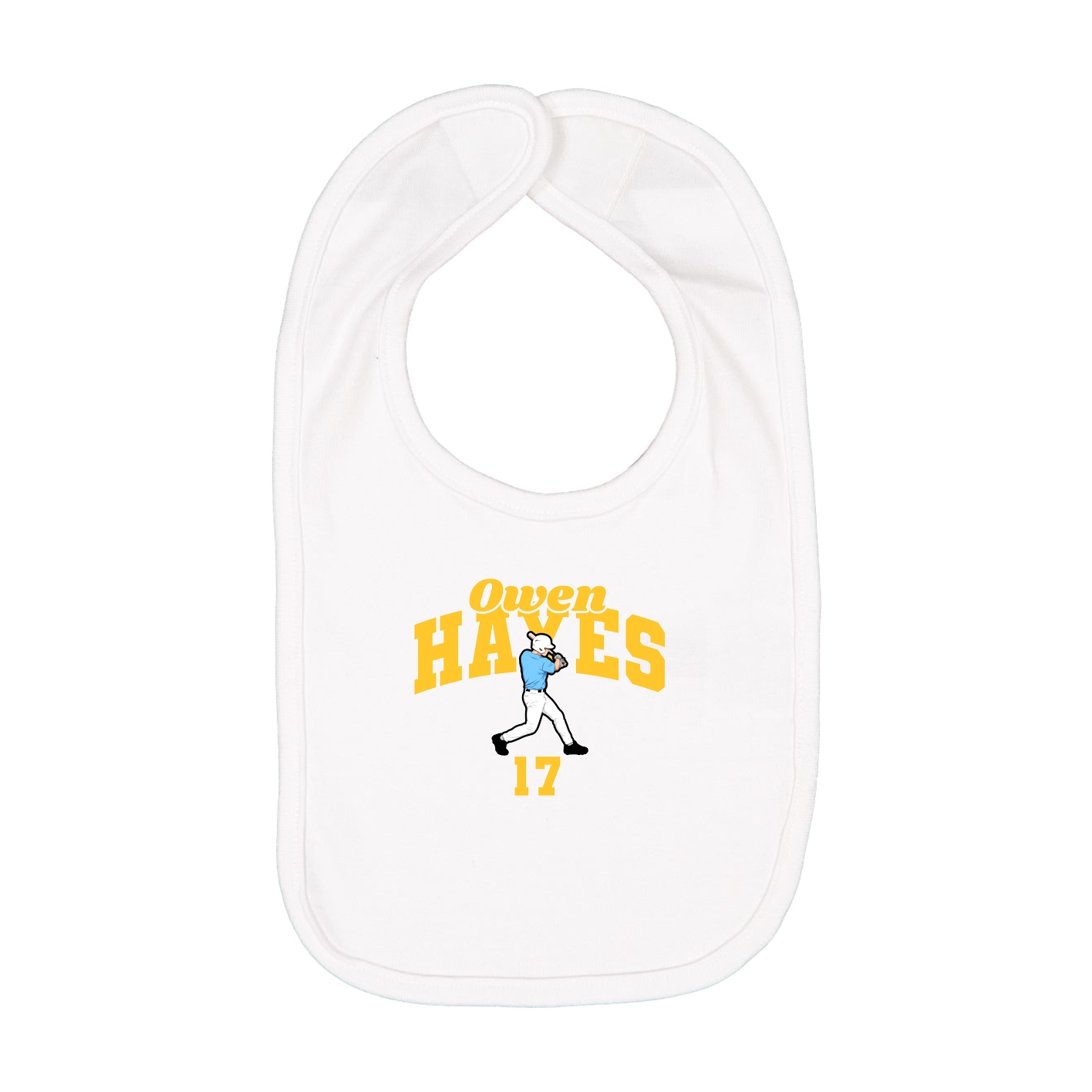 Infant Bib — Signature Arch in White