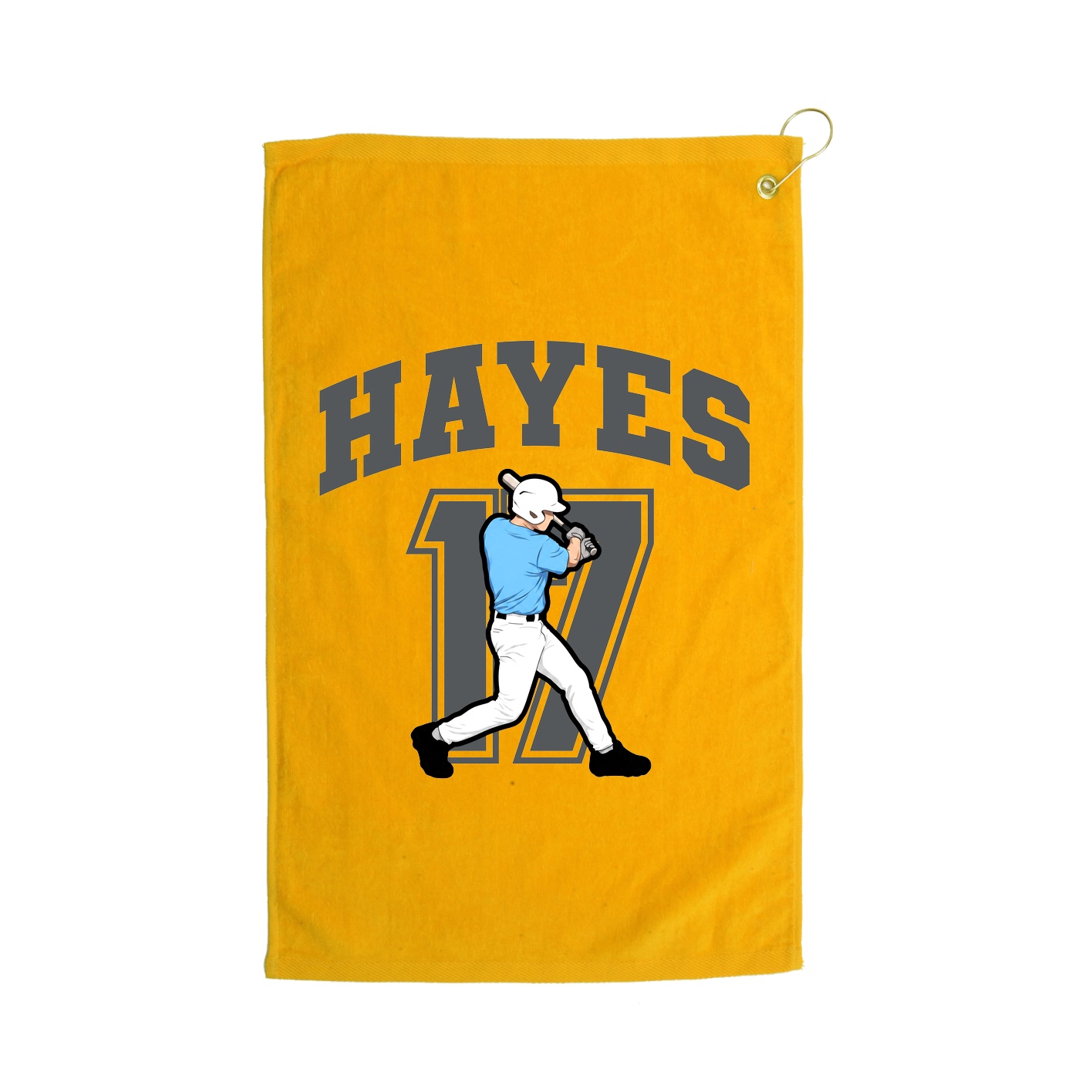 Golf Towel — Number in Gold