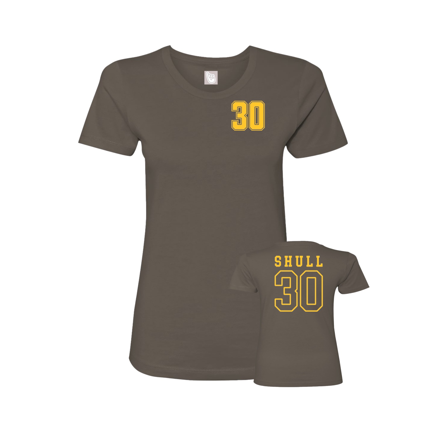 Fitted Women's Tee — Chest Back in Grey