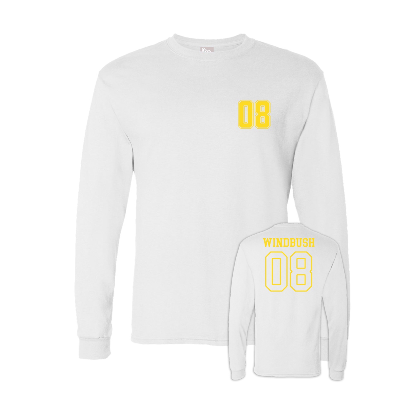 Long Sleeve Tee — Chest Back in White