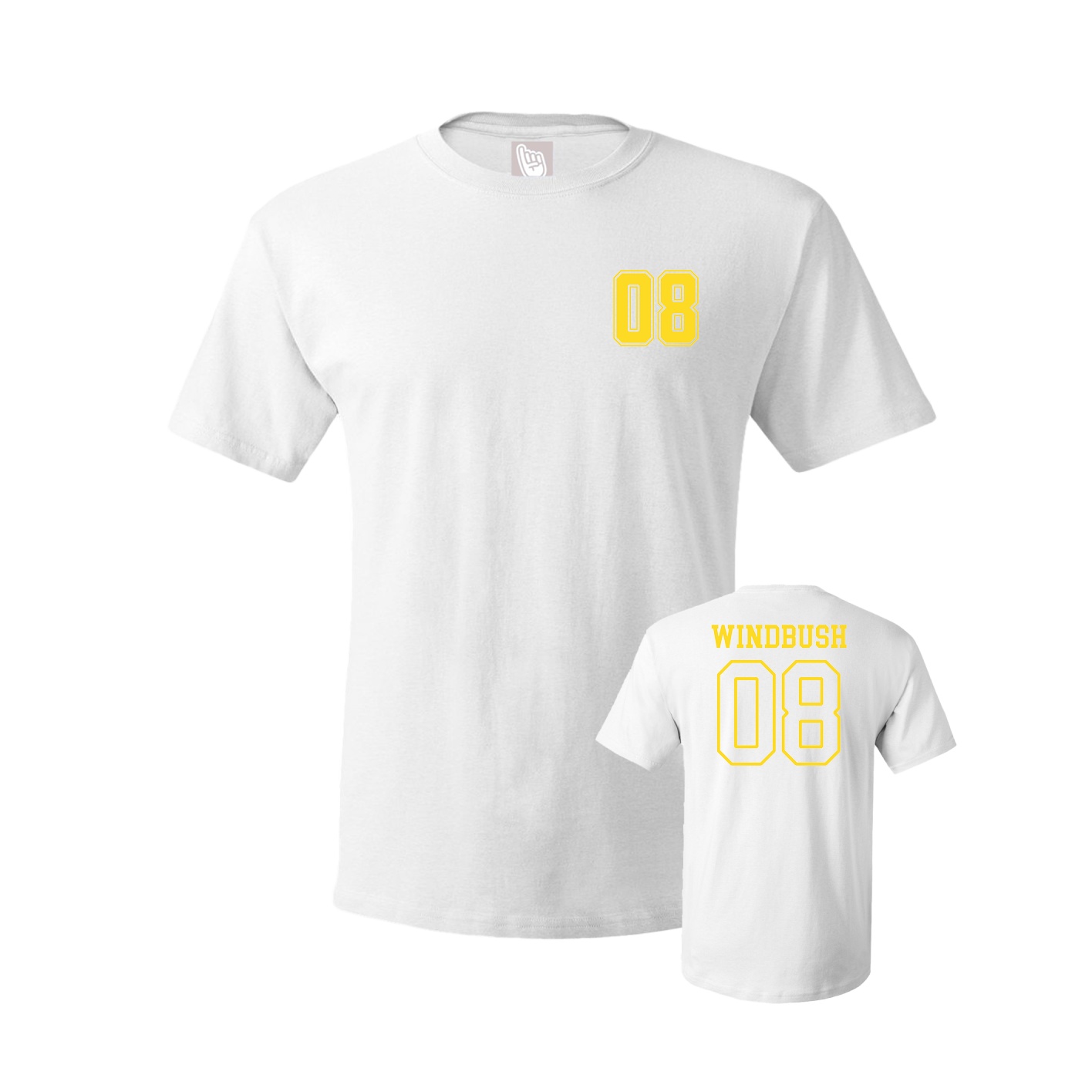 Youth Tee — Chest Back in White