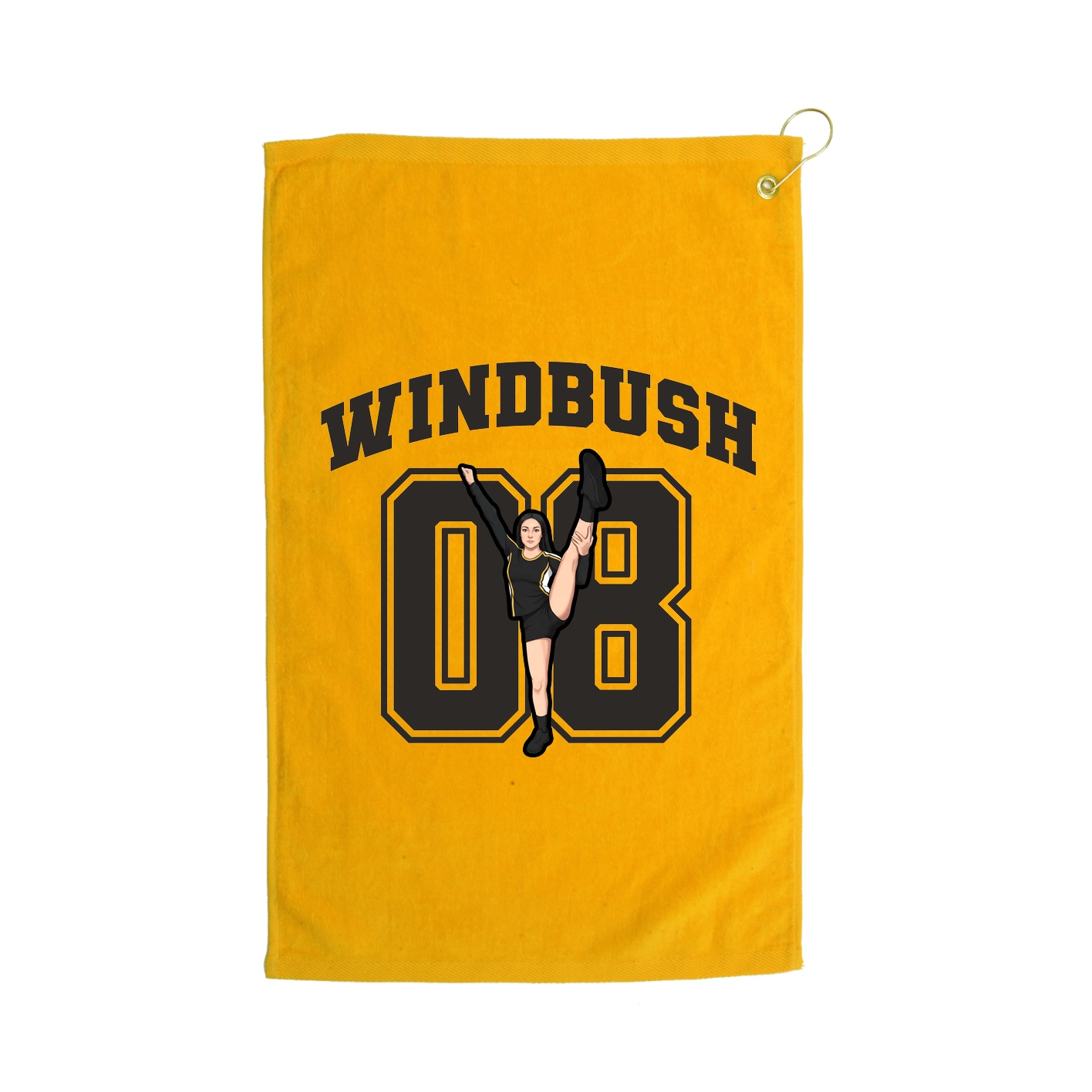 Golf Towel — Number in Gold