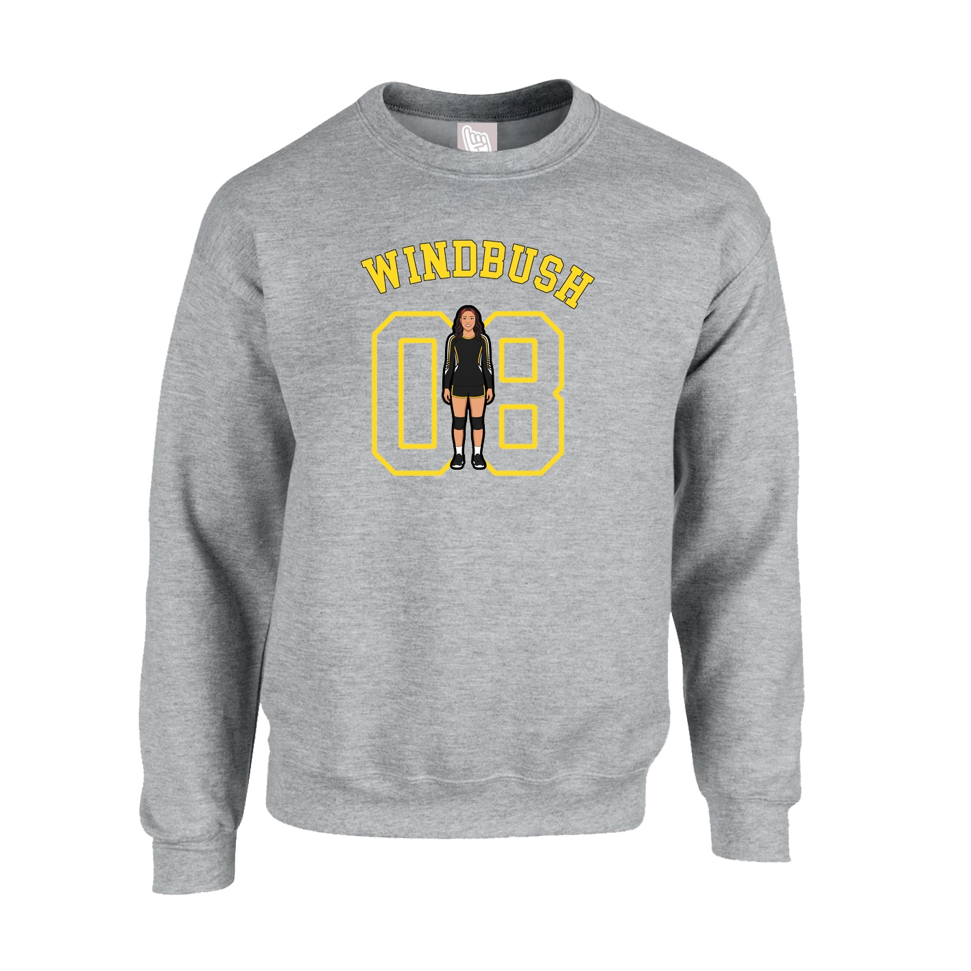 Fleece Crew — Shirsey Arch in Grey