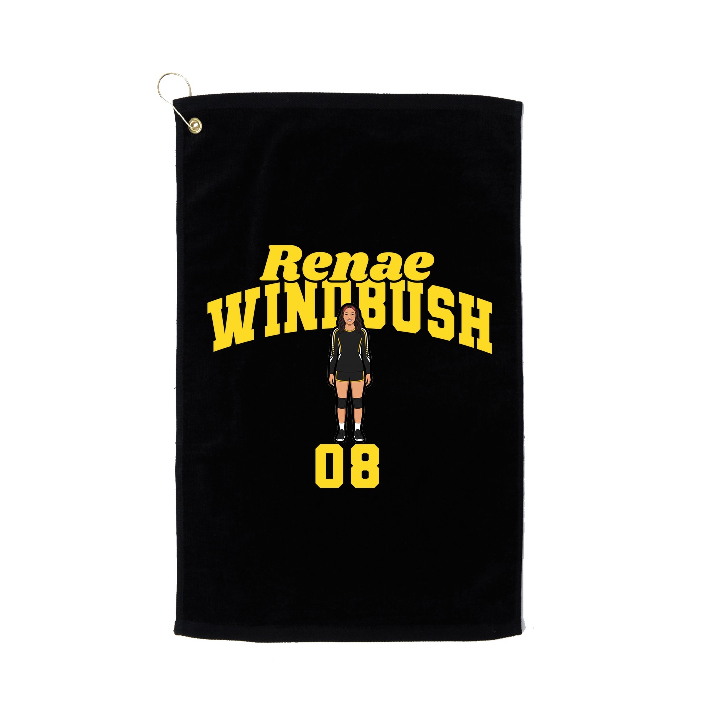 Golf Towel — Signature Arch in Black