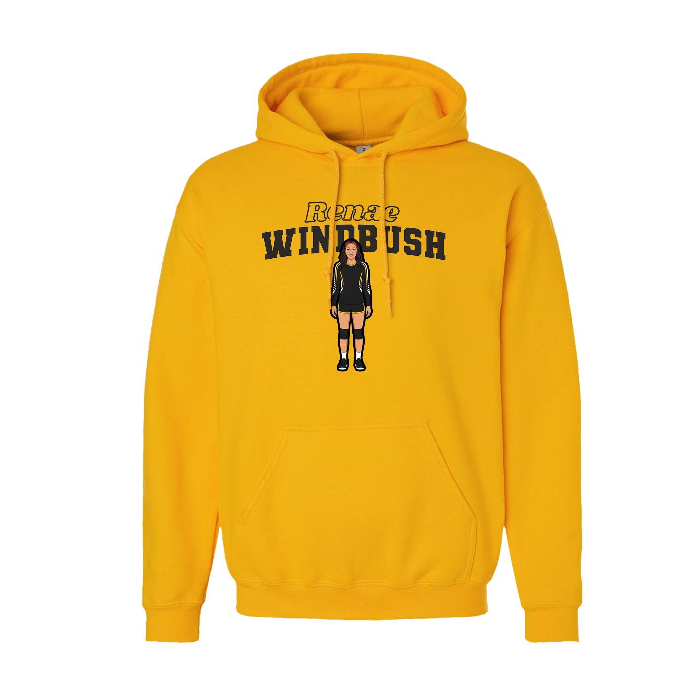 Hoodie — Name Arch in Gold