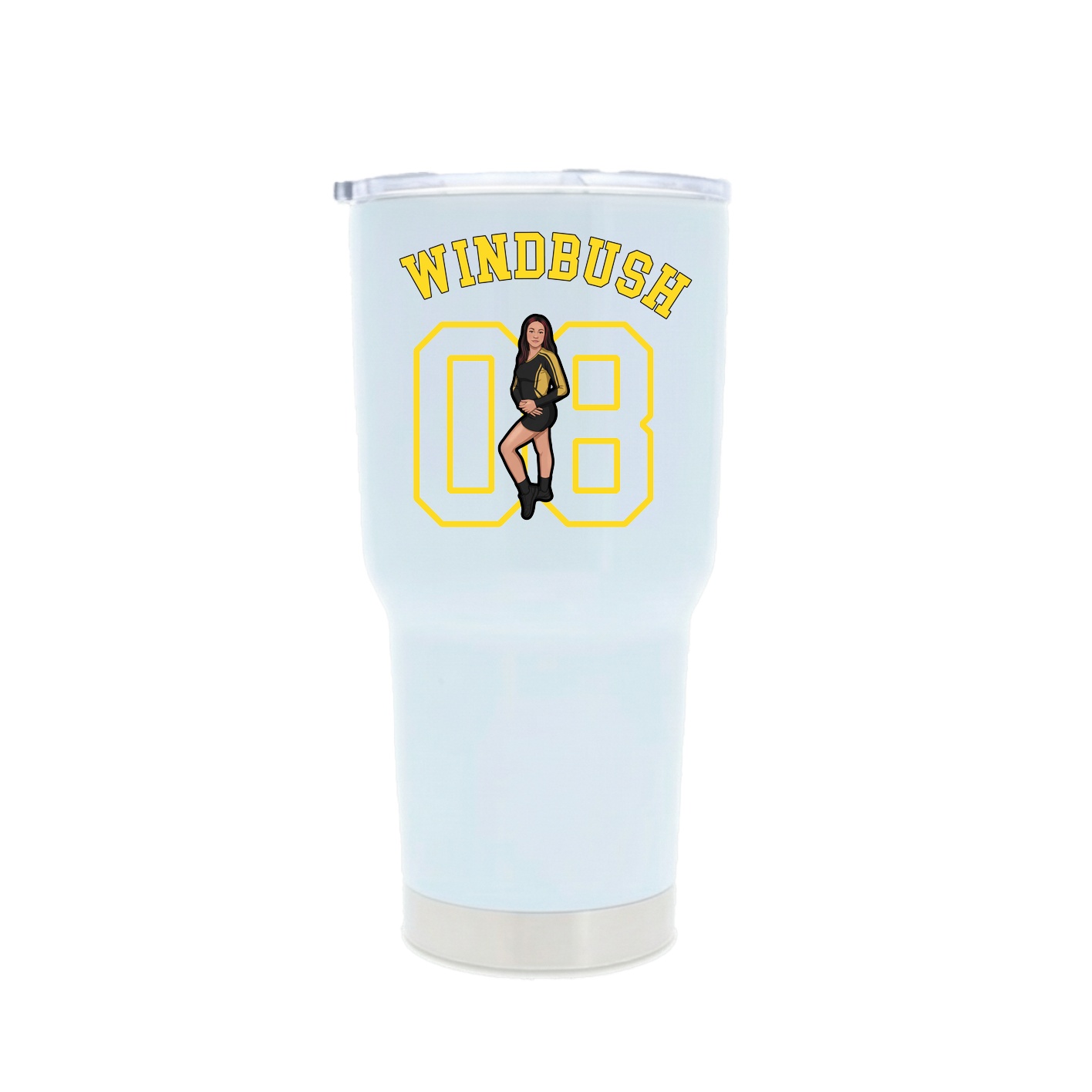 30oz Stainless Steel Tumbler — Shirsey Arch in White