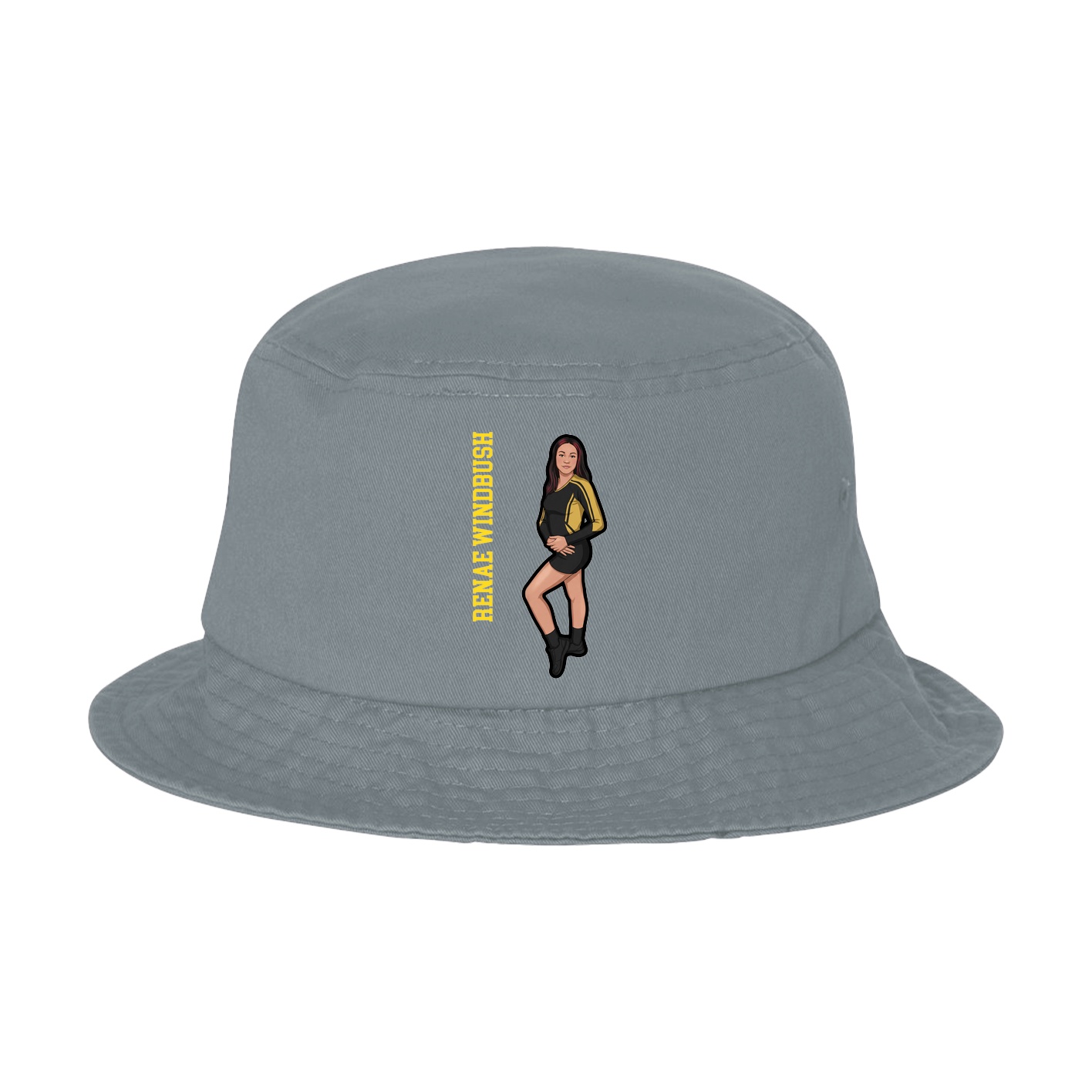 Bucket Cap — Name Vertical in Grey
