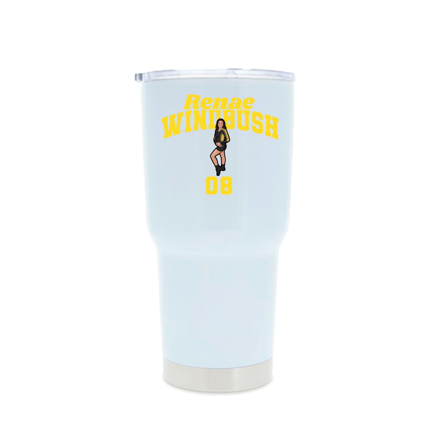 30oz Stainless Steel Tumbler — Signature Arch in White