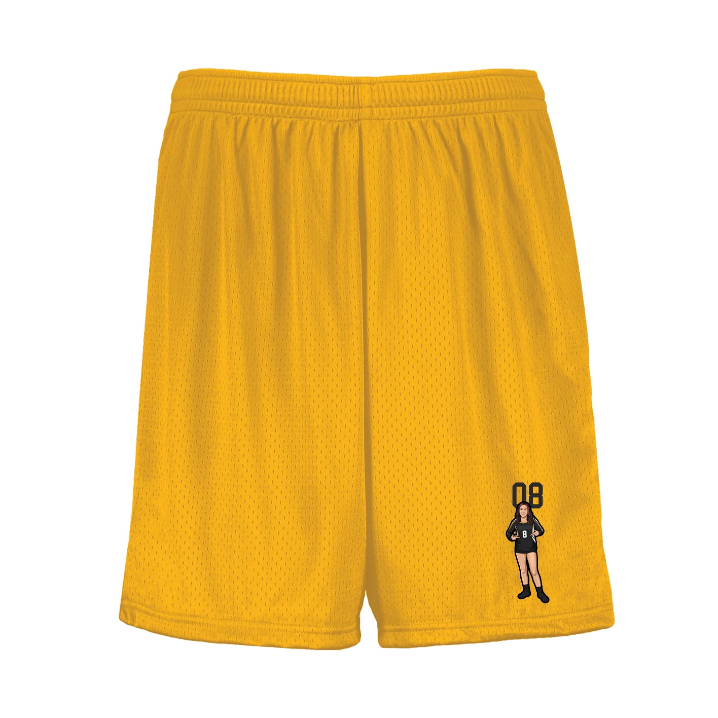 Shorts — Number Top in Gold