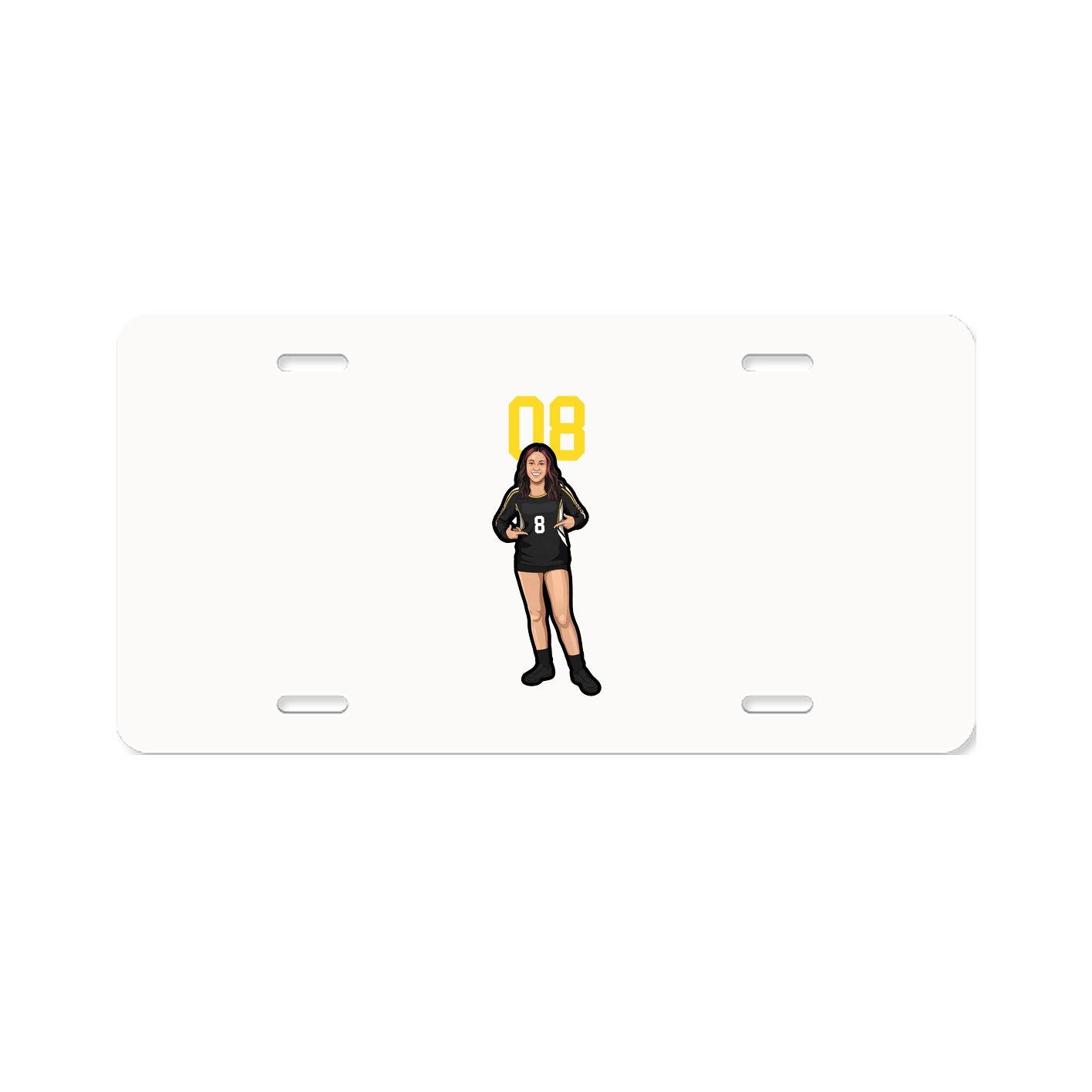 License Plate — Number Top in Classic
