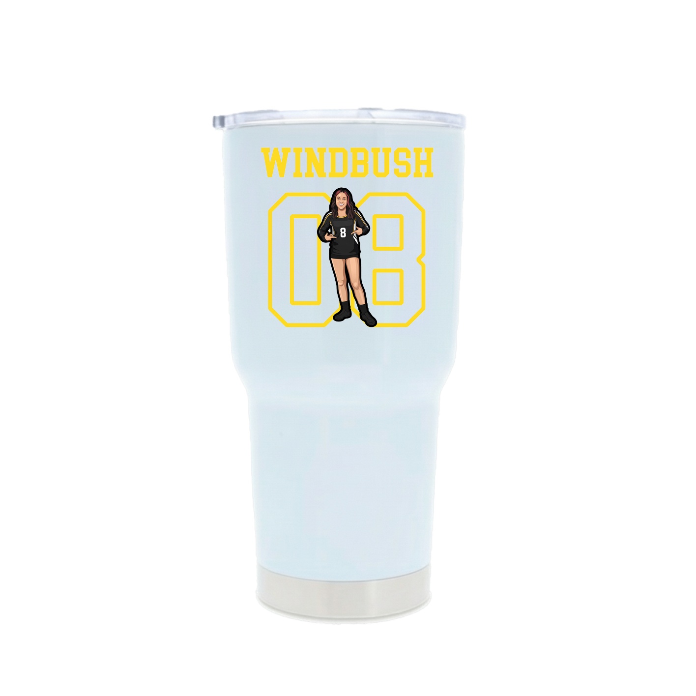 30oz Stainless Steel Tumbler — Shirsey in White