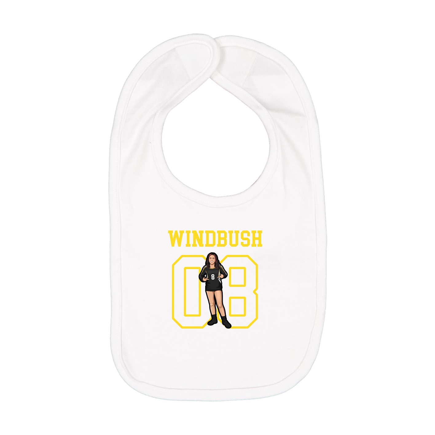 Infant Bib — Shirsey in White