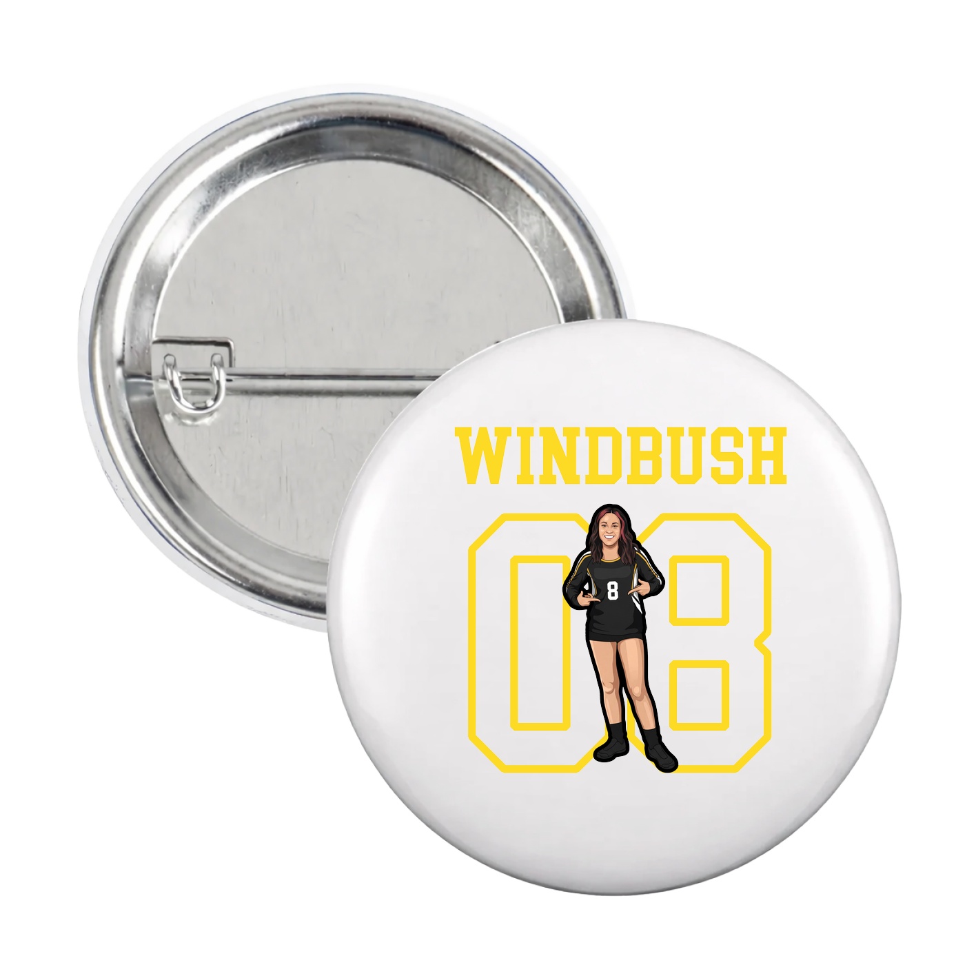 Game Day Button — Shirsey in White