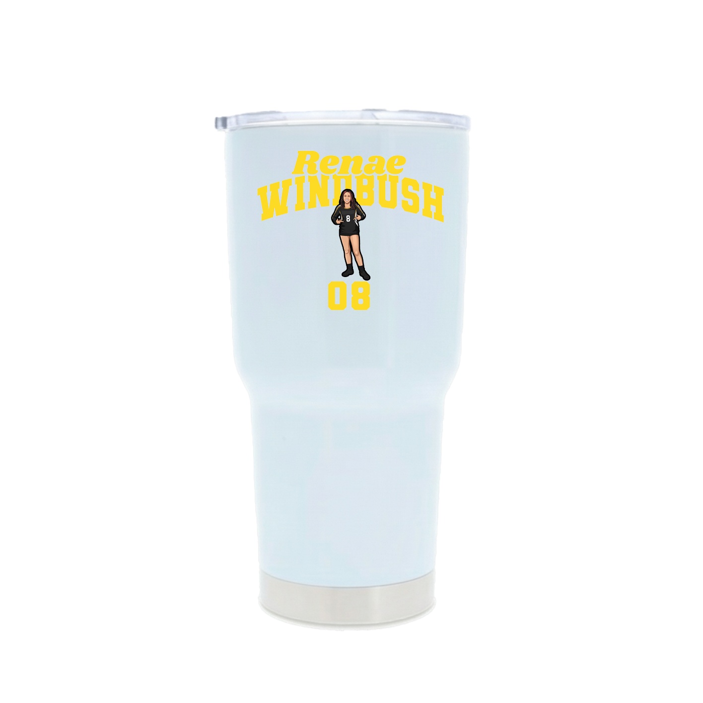 30oz Stainless Steel Tumbler — Signature Arch in White