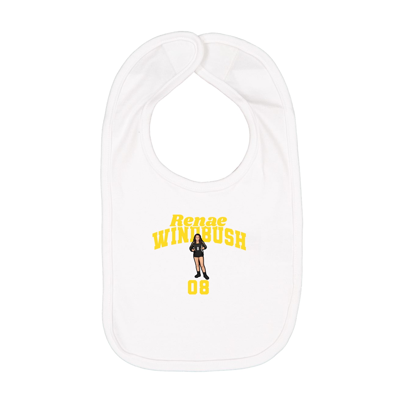 Infant Bib — Signature Arch in White