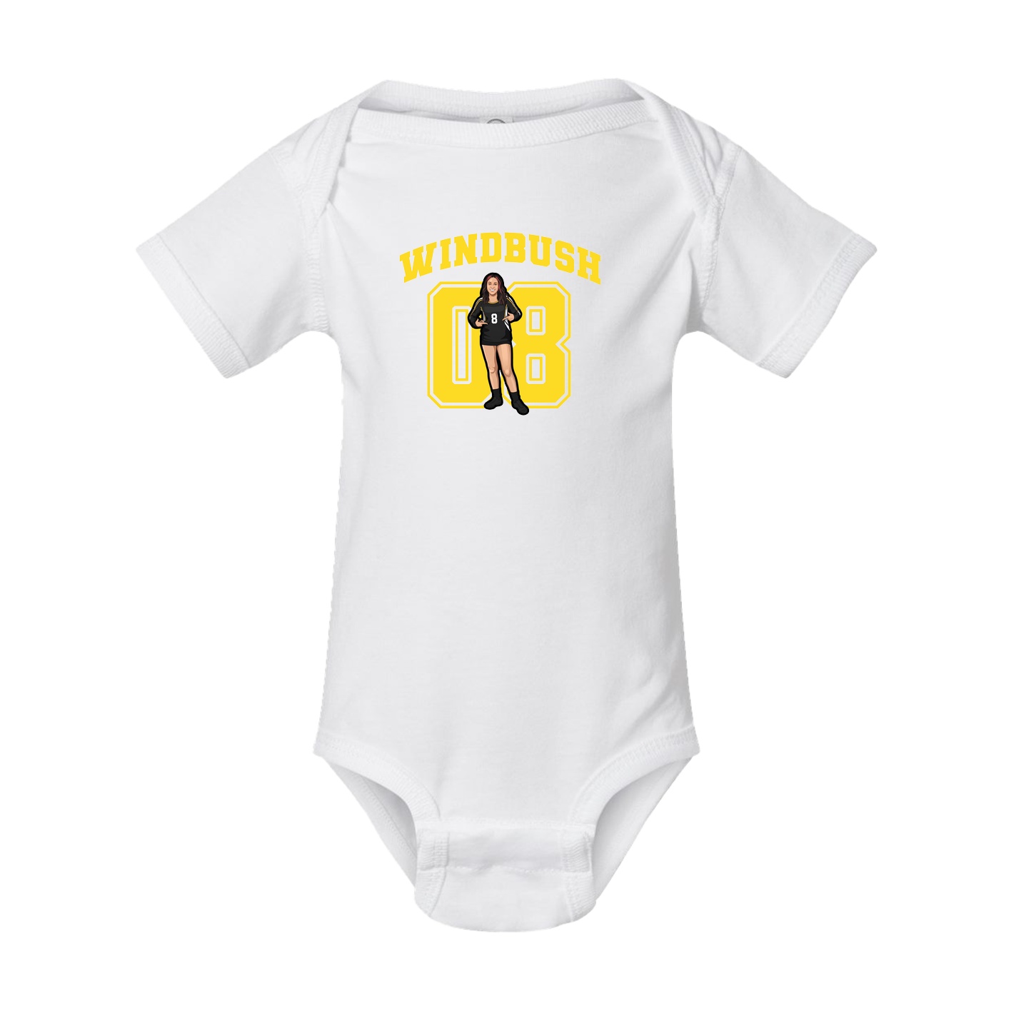 Baby Onesie — Number in White
