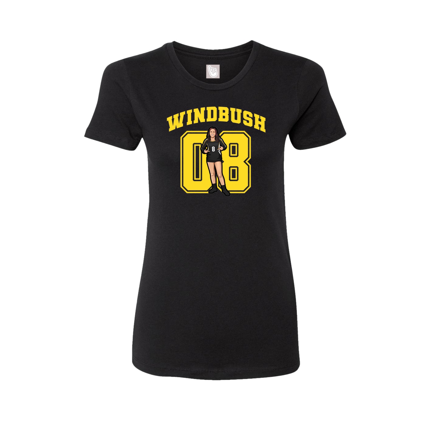 Womens Tee — Number in Black